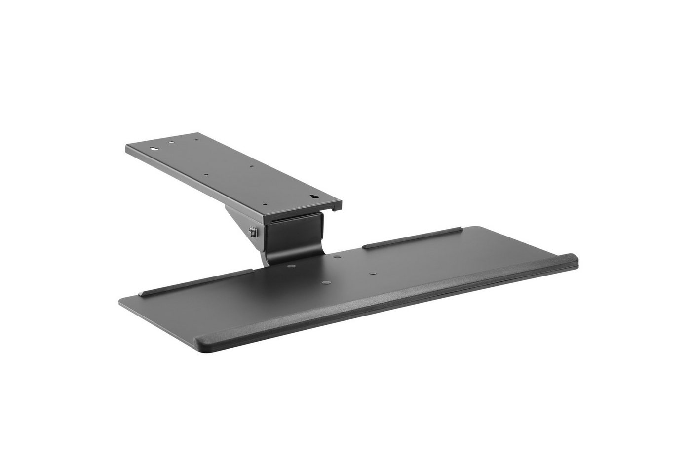 RICOO Halterung Tastatur Untertischhalterung neigbar schwenkbar CZ0300, (2 kg Belastbarkeit, max. 67 x 21,5 cm Tastaturgröße, 1-tlg., Nicht Höhenverstellbar: Höhe 145mm, Ablagefläche 670mm x 255mm, neigbar +15°/-10°, schwenkbar +/-180°, höhenverstellbar)