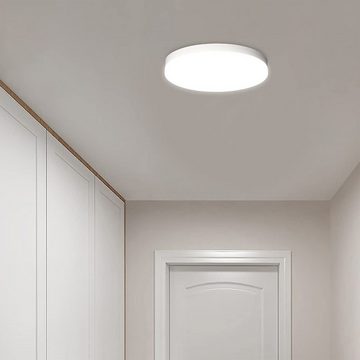 LETGOSPT Deckenleuchte 12W/15W/18W LED Deckenleuchte mit Bewegungsmelder, Rund Deckenlampe, LED fest integriert, ‎Kaltweiß, IP54 Wasserfeste, für Schlafzimmer Flur Küche Wohnzimmer Balkon