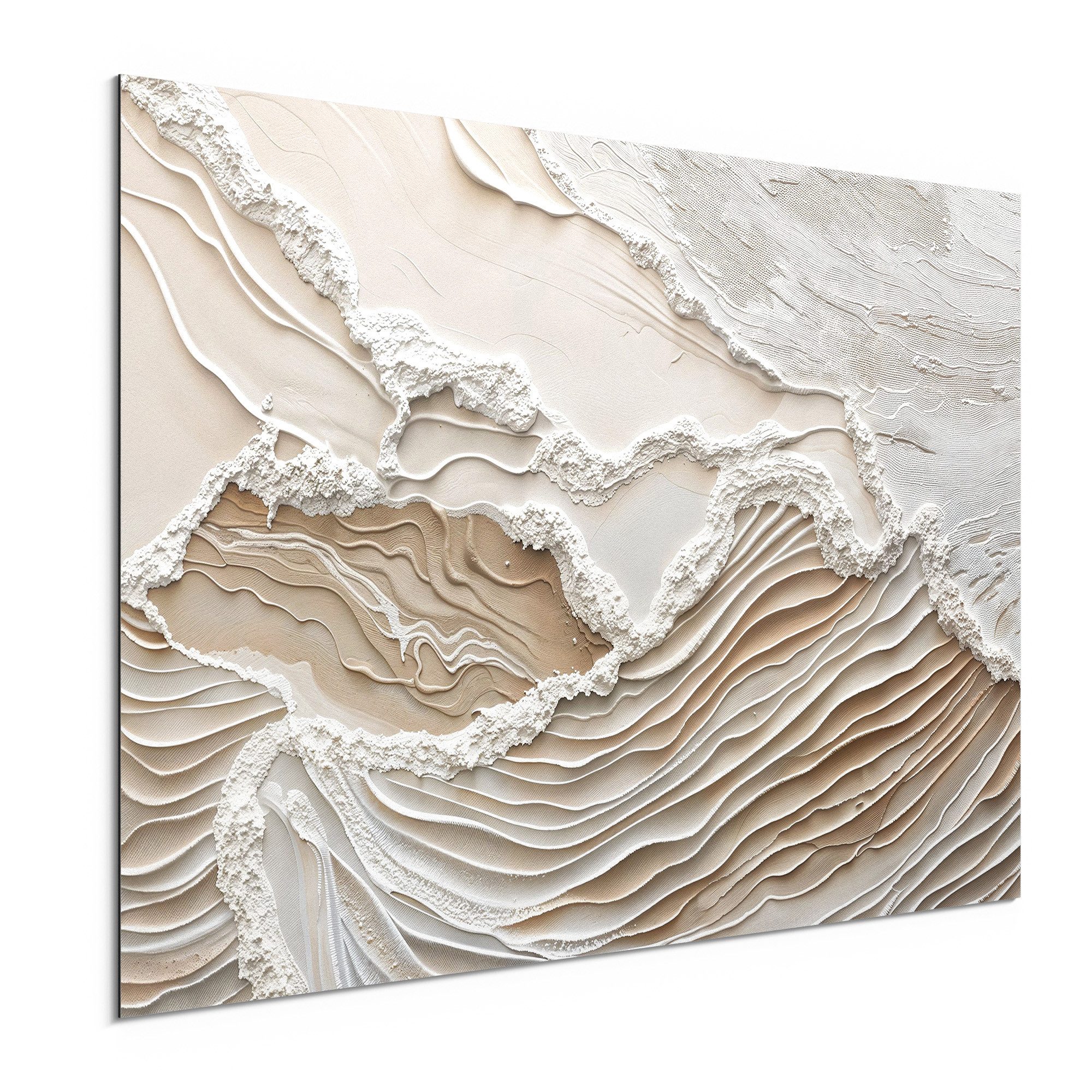 DEQORI Metallbild 'Sandwellenzauber', Alu Dibond Bild Aluminium Aluverbundplatte Design Wandbild Aludibond