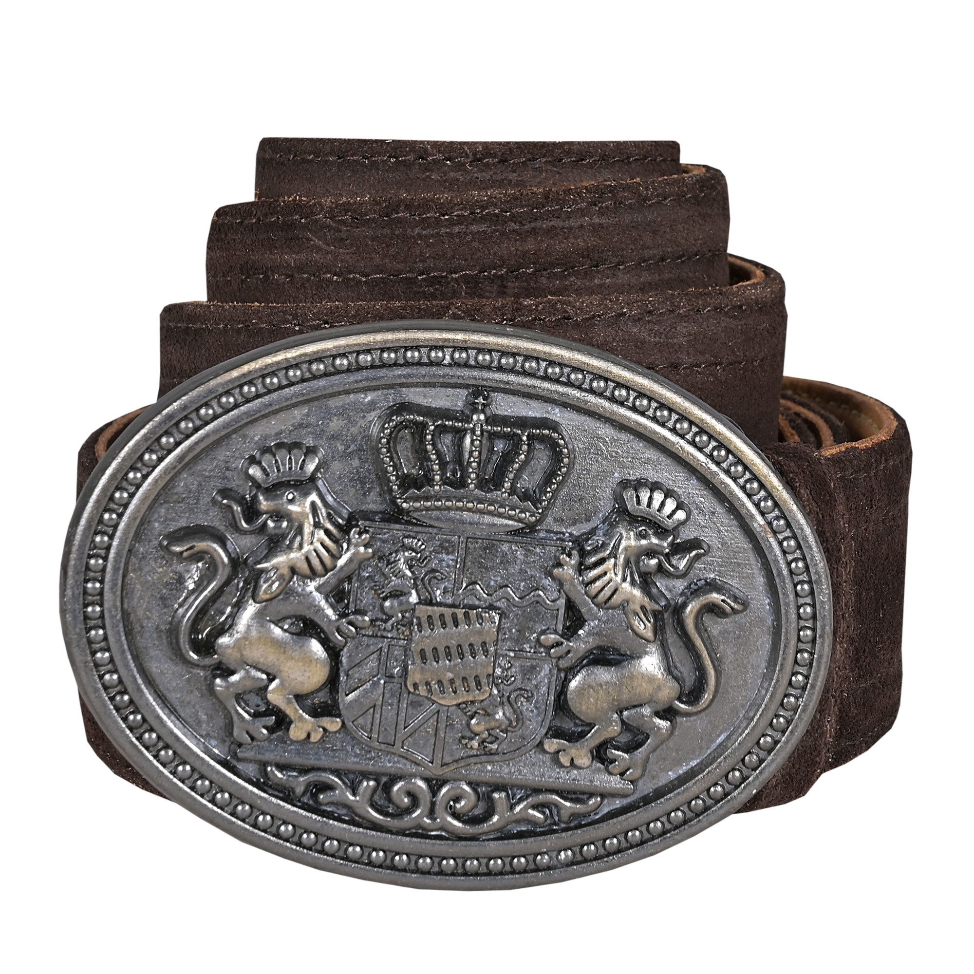 German Wear Ledergürtel GW1901-Gürtel Trachtengürtel aus Echtleder für Lederhosen mit Schnalle