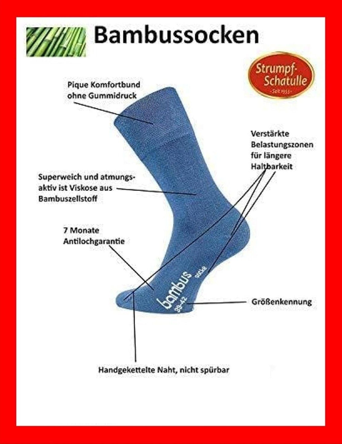 6 Gummidruck Bambussocken Bambus Paar Socken, DIE TippTexx Beige 24 ohne Komfortsocken Geruchs-Killer,