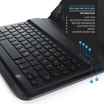 Aplic Tablet-Tastatur (Bluetooth-Keyboard, 9-10" Tablets Kunstledercase für den Transport)