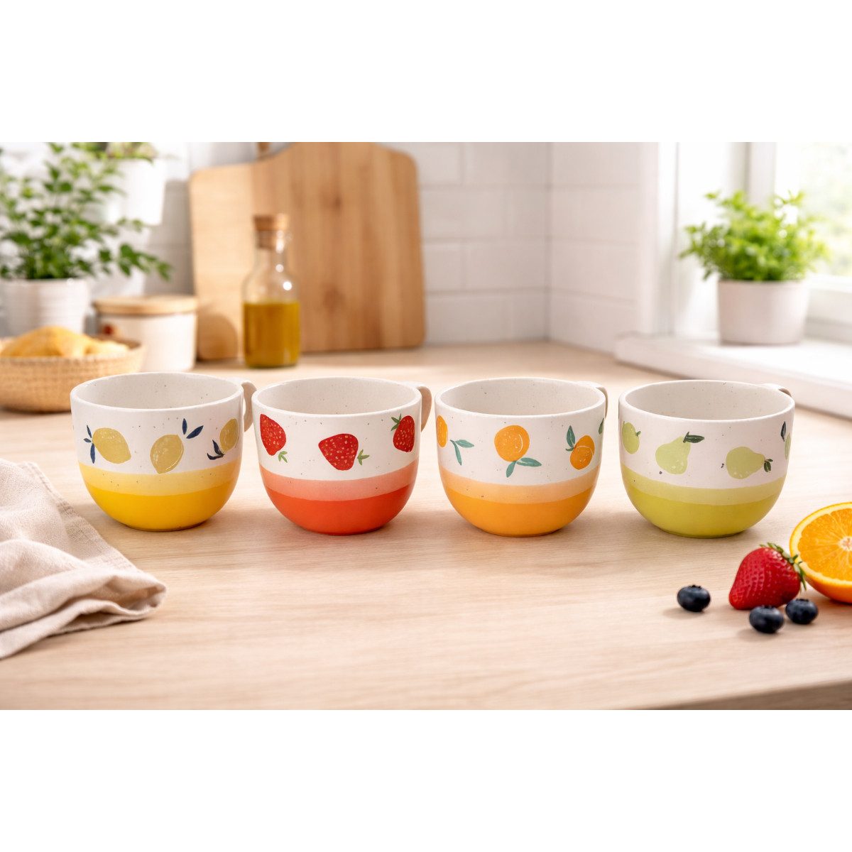 genialo Tasse Keramik Tassen Set 400ml 4 Stück, 4-tlg.