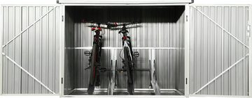 WESTMANN Aufbewahrungsbox Fahrradgarage, mit integrierten Fahrradständern, aus pulverbeschichtetem Stahl
