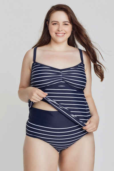 Ulla Popken Tankini Bellieva-Tankini Ringel Raffung