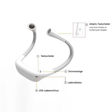 GelldG LED Leselampe Hals Leselampe Buch, Wiederaufladbar LED Buchlampe zum Lesen im Bett