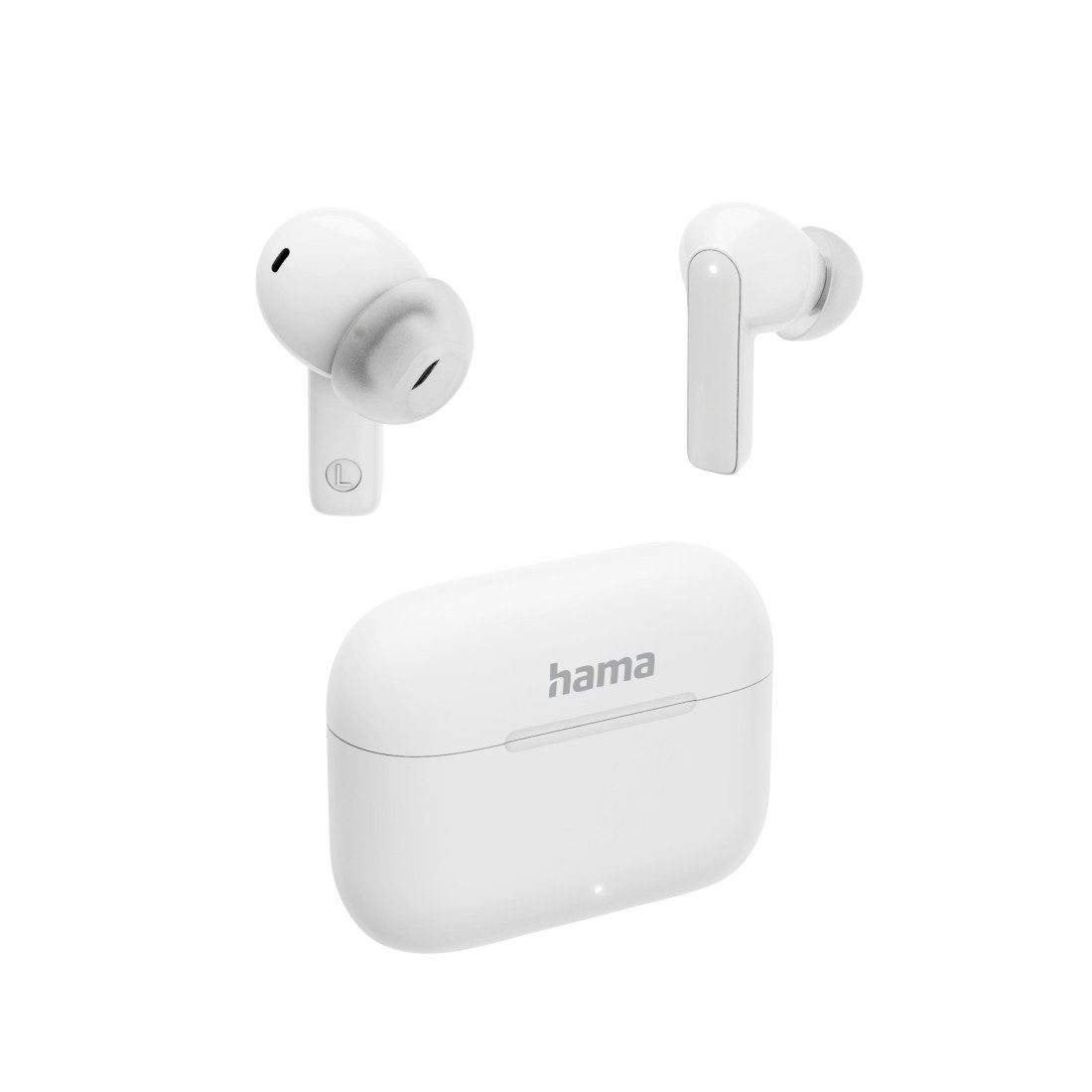 Hama Bluetooth Наушники (TWS, Headphones, kabellos, In-Ear, ANC, ENC, App) Bluetooth-Kopfhörer (Active Noise Cancelling (ANC), Gestenkontrolle, Noise-Reduction, Sprachsteuerung, True Wireless, Google Assistant, Siri, Fast Charge, Mikrofon, LED-Akku-Anzeige, App-Steuerung, Touch Control)