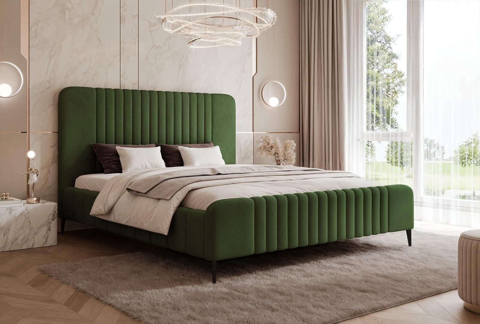 Compleo Polsterbett Design Bett mit hohen günstig online kaufen