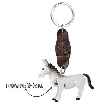 Monkimau Schlüsselanhänger Pferde Schlüsselanhänger Leder Tier Figur (Packung)