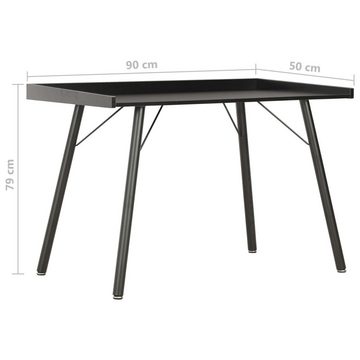 furnicato Schreibtisch Schwarz 90×50×79 cm