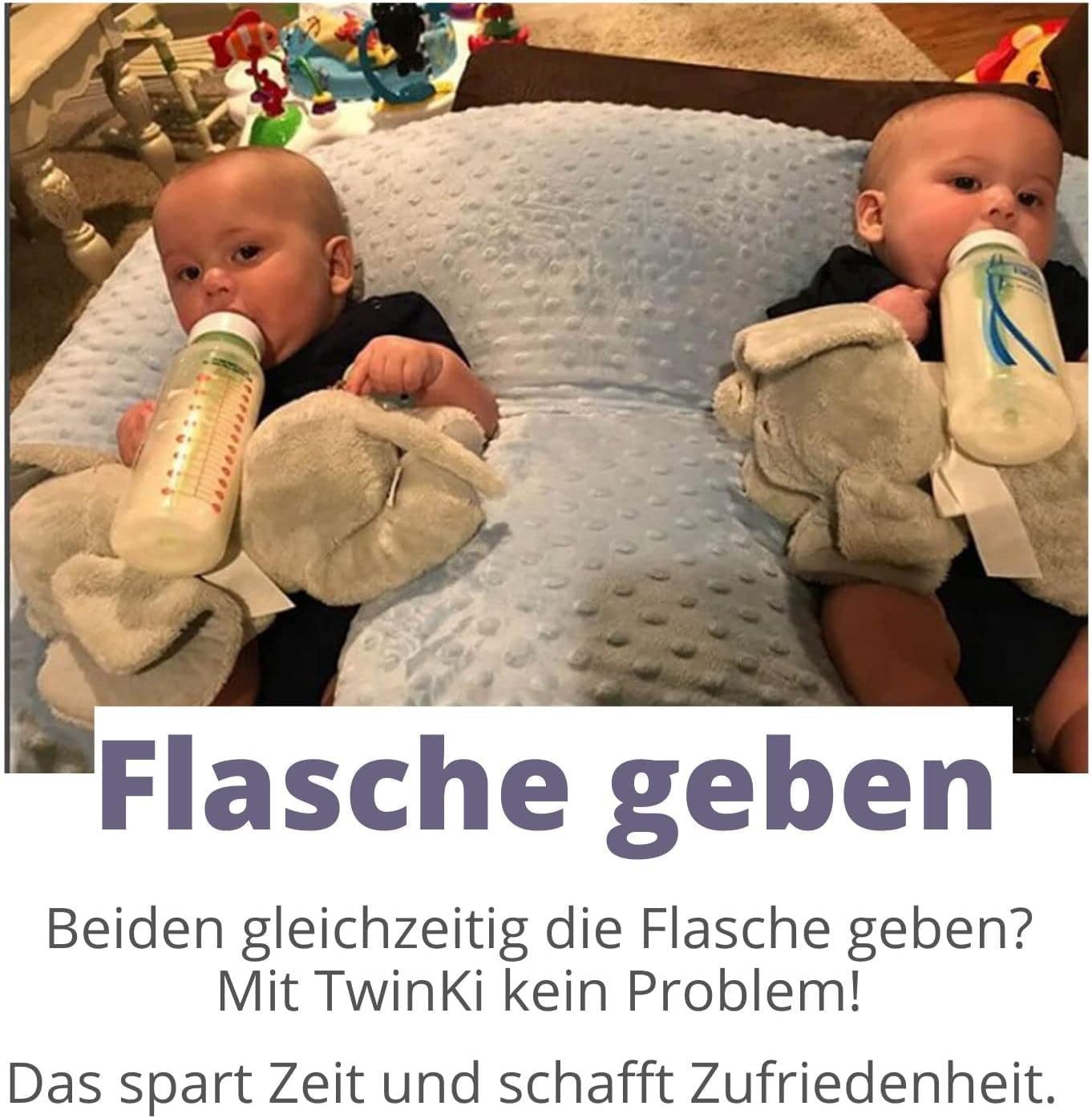 Traumreiter Stillkissen Stillkissen Zwillinge grau I Zwillingsstillkissen Stillen Kissen – Bild 4 von 5