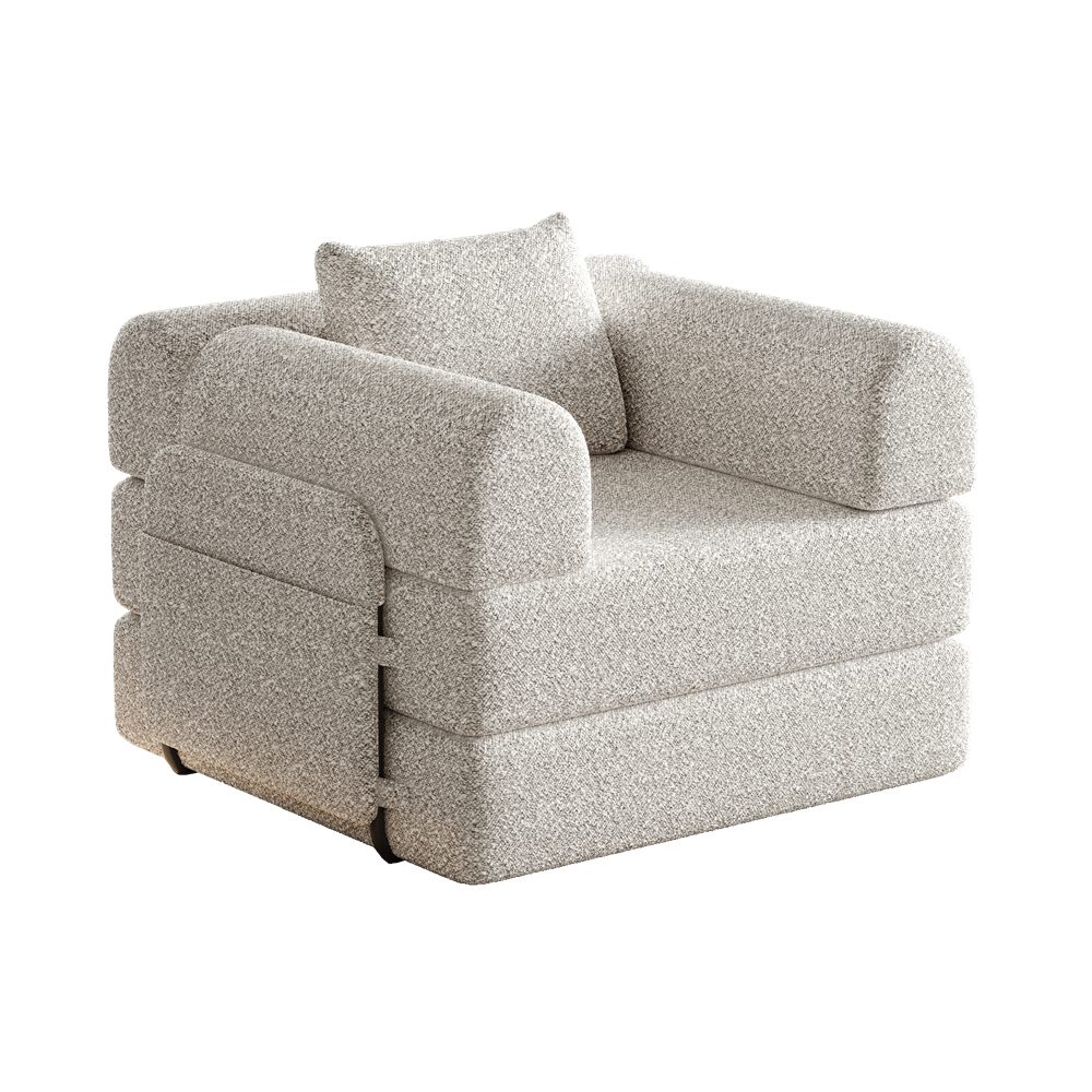 MODFU Schlafsofa Chenille-Schlafsessel 2-in-1, mit Staufach in der Armlehne günstig online kaufen