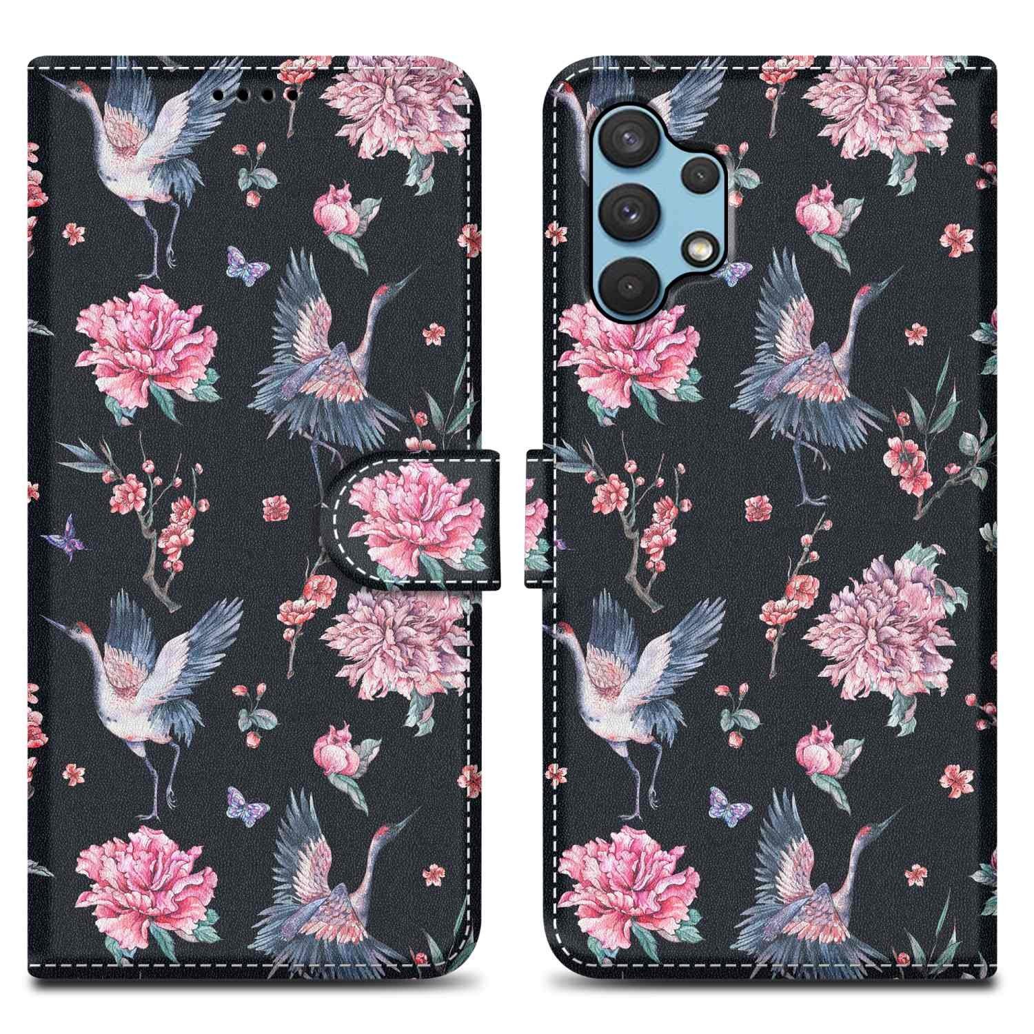 Cadorabo Handyhülle für Samsung Galaxy A32 4G Hülle Samsung Galaxy A32 4G, Handy Schutzhülle - Hülle, Standfunktion, Kartenfach, Magnetverschluss