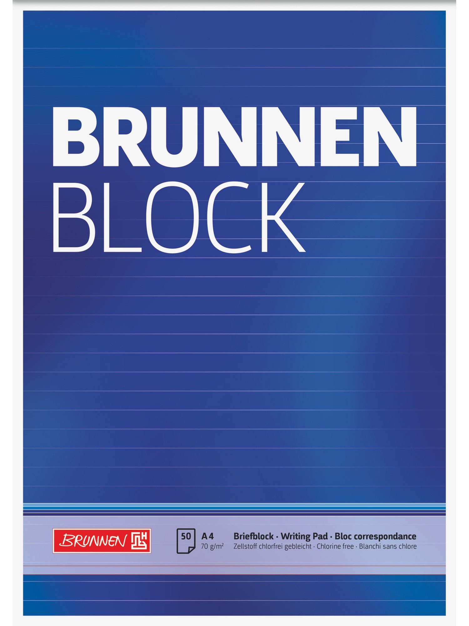 Baier Kindersitz Briefpapier Briefblock A4 liniert 50 Blatt blau