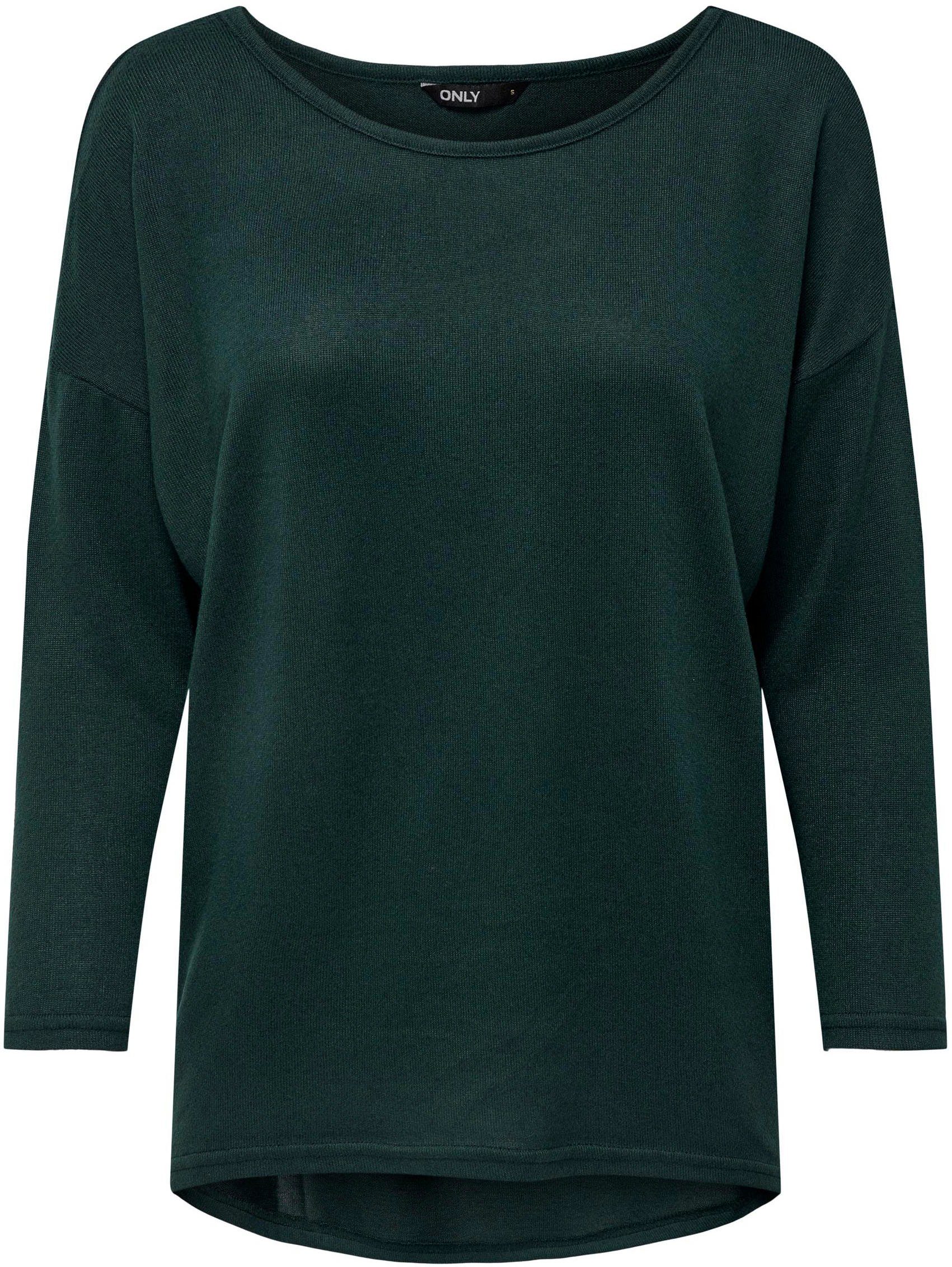 ONLY 3/4-Arm-Shirt ONLELCOS Green SOLID Gables MELANGE TOP 4/5