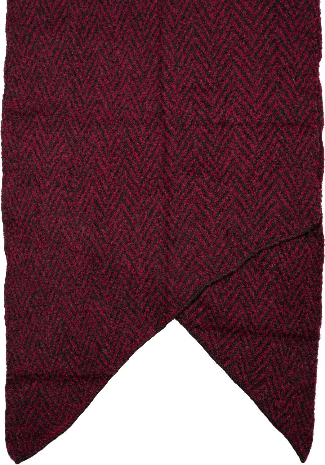 Muster Schal (1-St), Asymmetrischer Bordeaux-Rot-Schwarz Web styleBREAKER XXL-Schal, Zacken