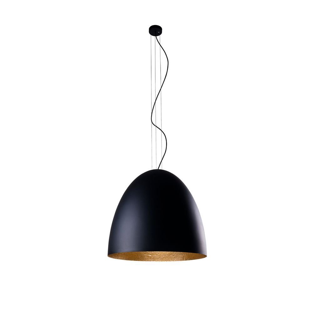 Licht-Trend Pendelleuchte Hängeleuchte Egg L Ø 55cm Schwarz, Goldfarben