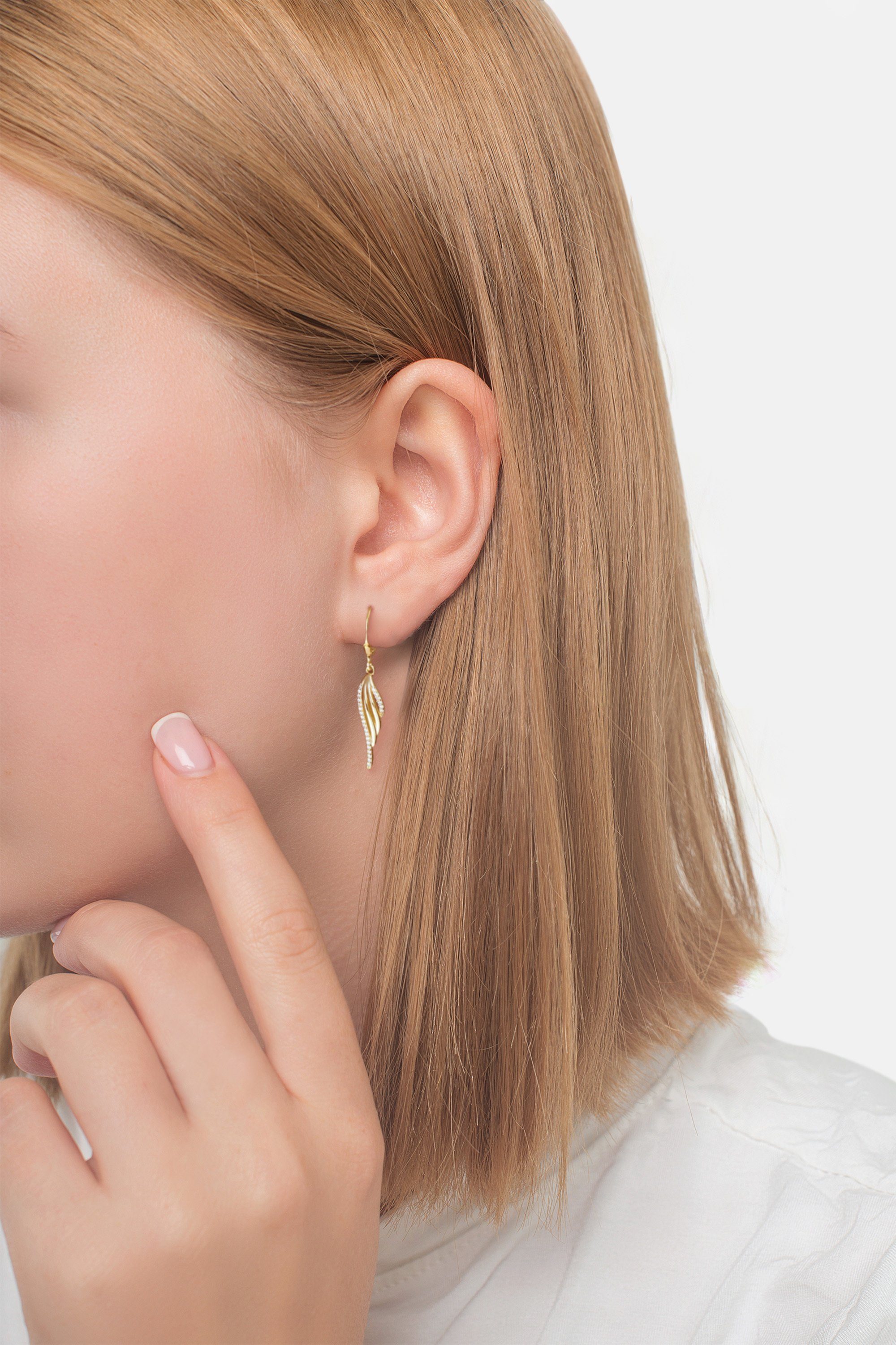 Sofia Milani Paar Ohrhänger Engel Flügel Feder, 925 Silber Damen Schmuck - günstig online kaufen