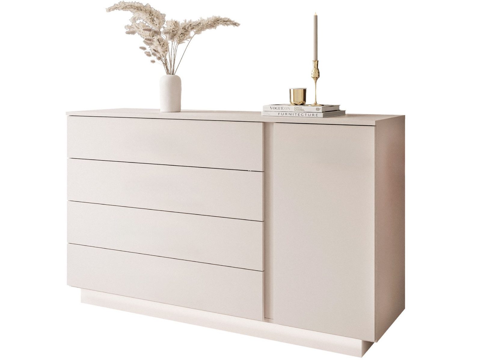 Kommode LUNA II Sideboard 1D4S mit LED Beleuchtung