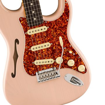 Fender E-Gitarre, American Professional II Stratocaster Thinline RW Transparent Shell