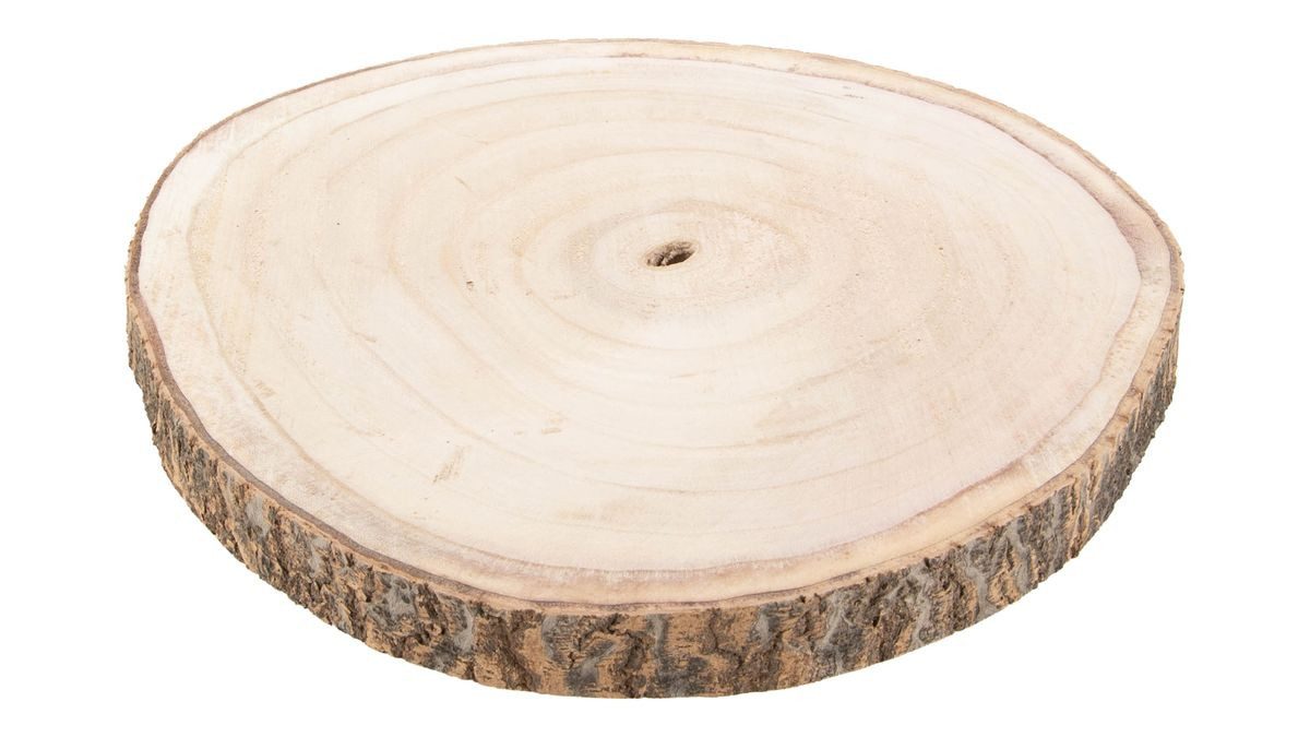 NaDeco Bastelnaturmaterial Paulownia Holzscheibe, Durchmesser ca. 40cm