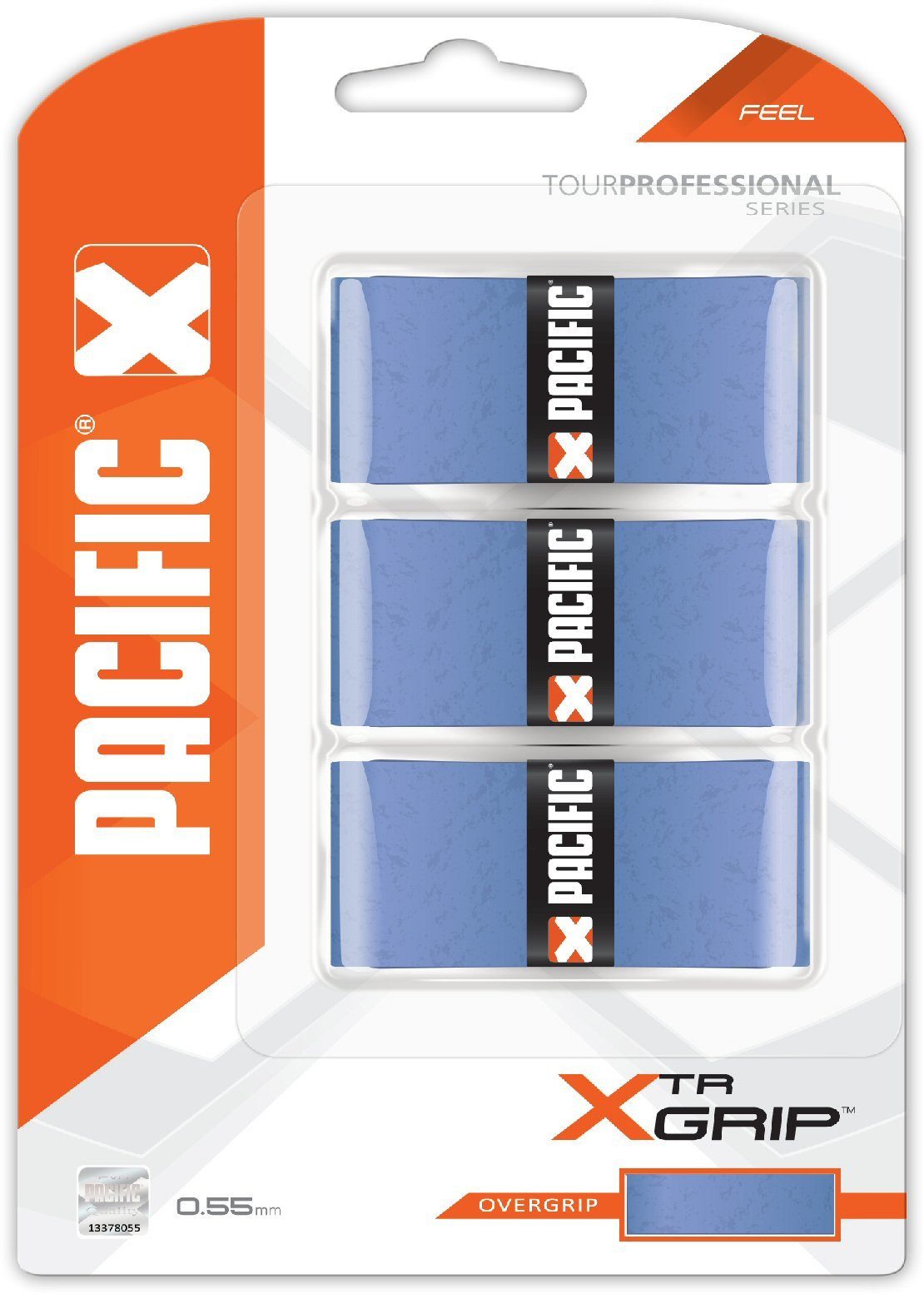 Pacific Griffband Overgrip xTR 0.55mm (samtige Oberfläche) blau 3er