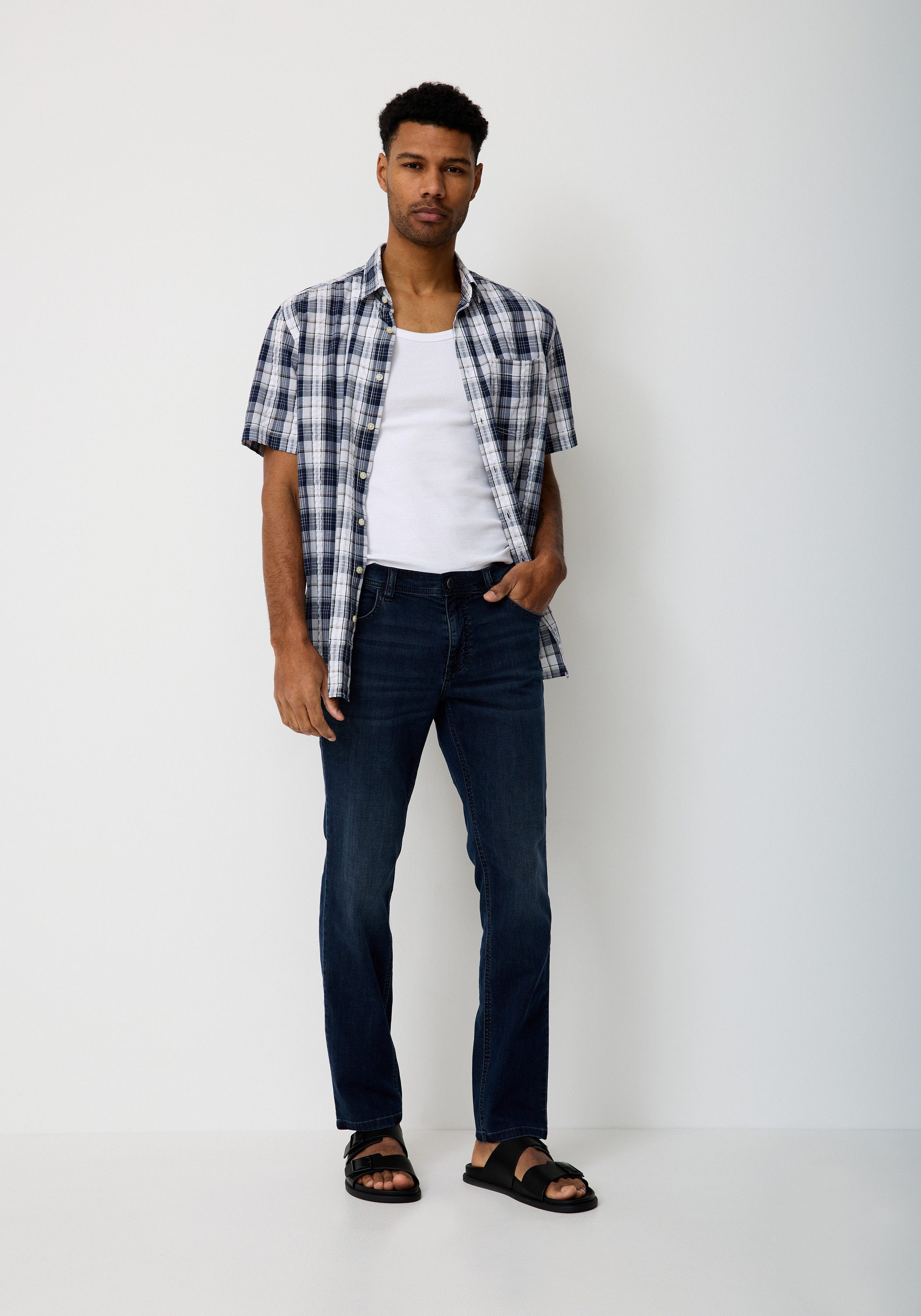 Paddock's Slim-fit-Jeans PIPE Saddle Stitch Slim-Fit Jeans im 5-Pocket Stil mit Komfort Stretch – Bild 4 von 5