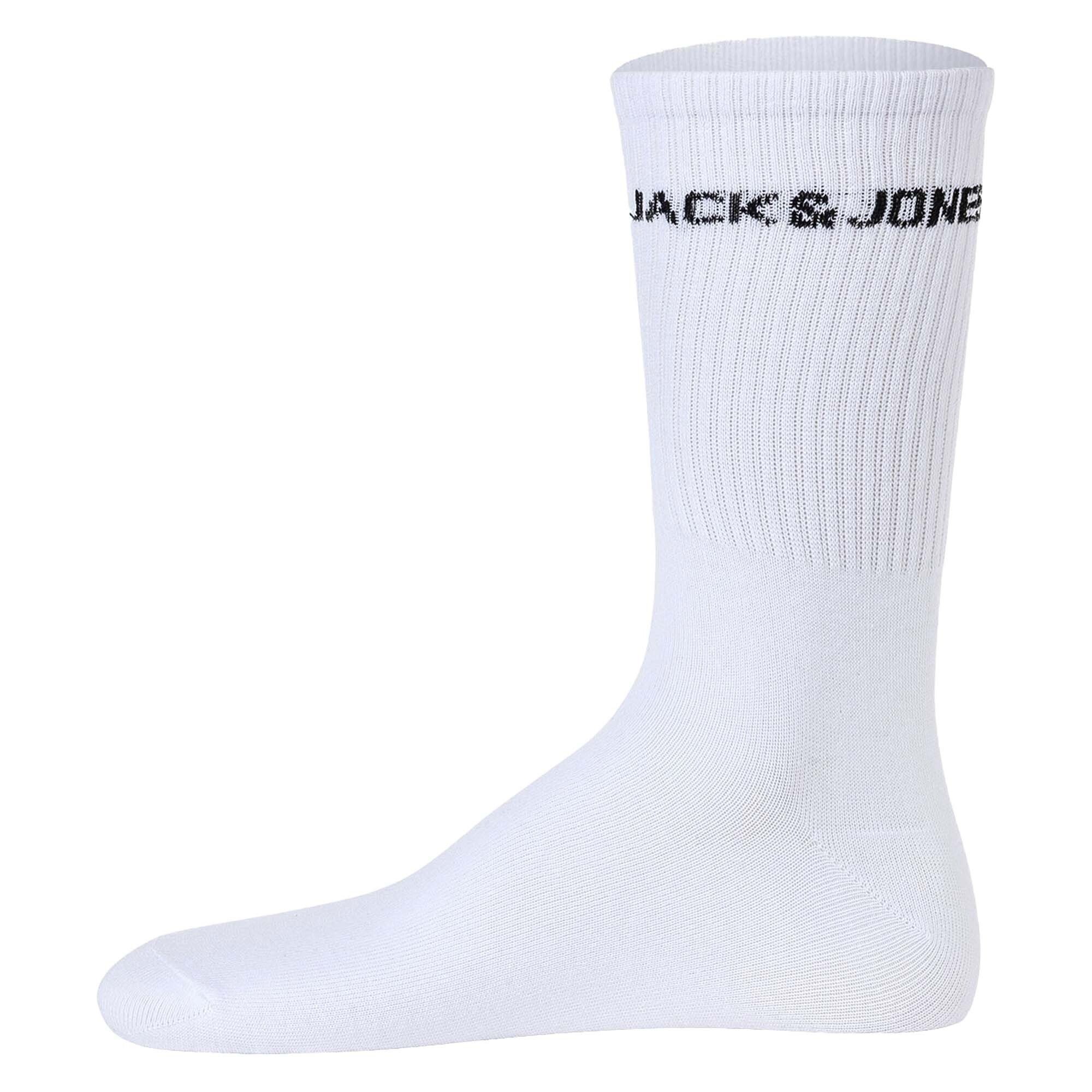 Jack & Jones - Herren One JACLOGO, 12er Tennissocken, Pack Size Sportsocken Weiß