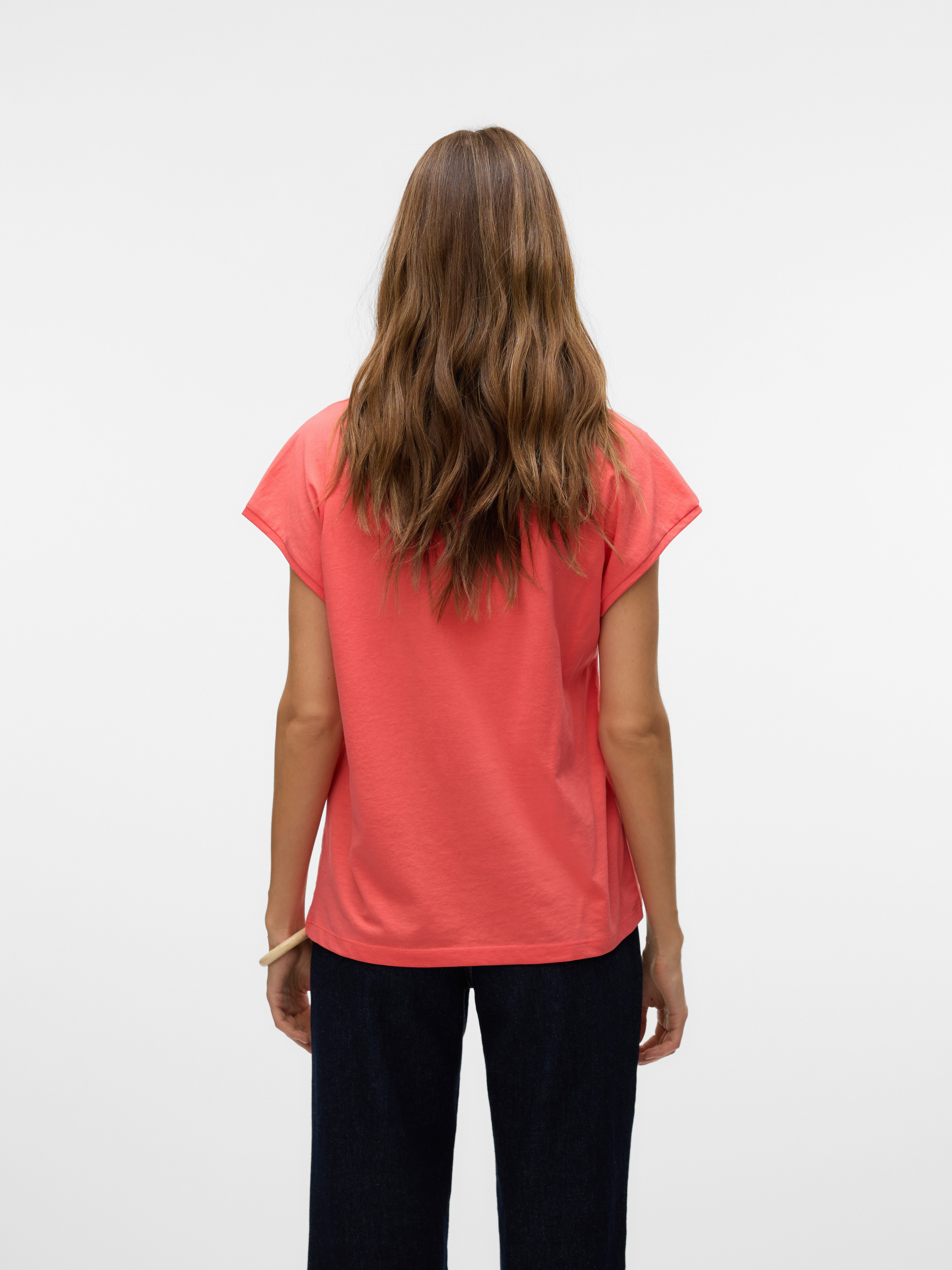 Vero Moda Kurzarmshirt VMLUNA SS V-NECK TEE JRS NOOS