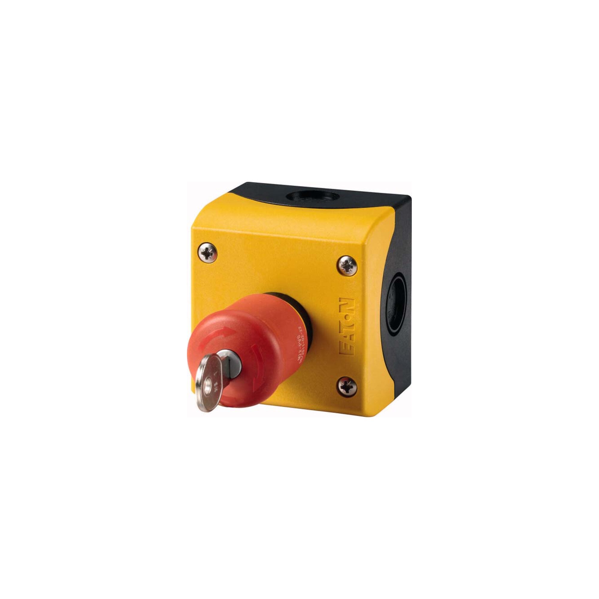 EATON Schalter Eaton Not-Aus-Schlüsseltaster 1S1Ö, Aufbau M22-PVS/KC11/IY