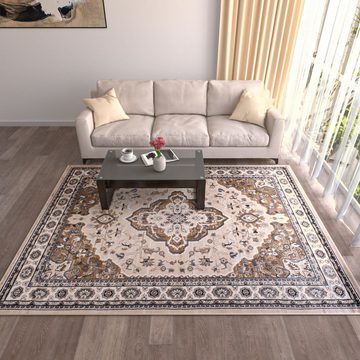 Orientteppich Oriente Teppich - Traditioneller Teppich Orient Beige, Mazovia, 120 x 170 cm, Geeignet für Fußbodenheizung, Pflegeleicht, Wohnzimmerteppich