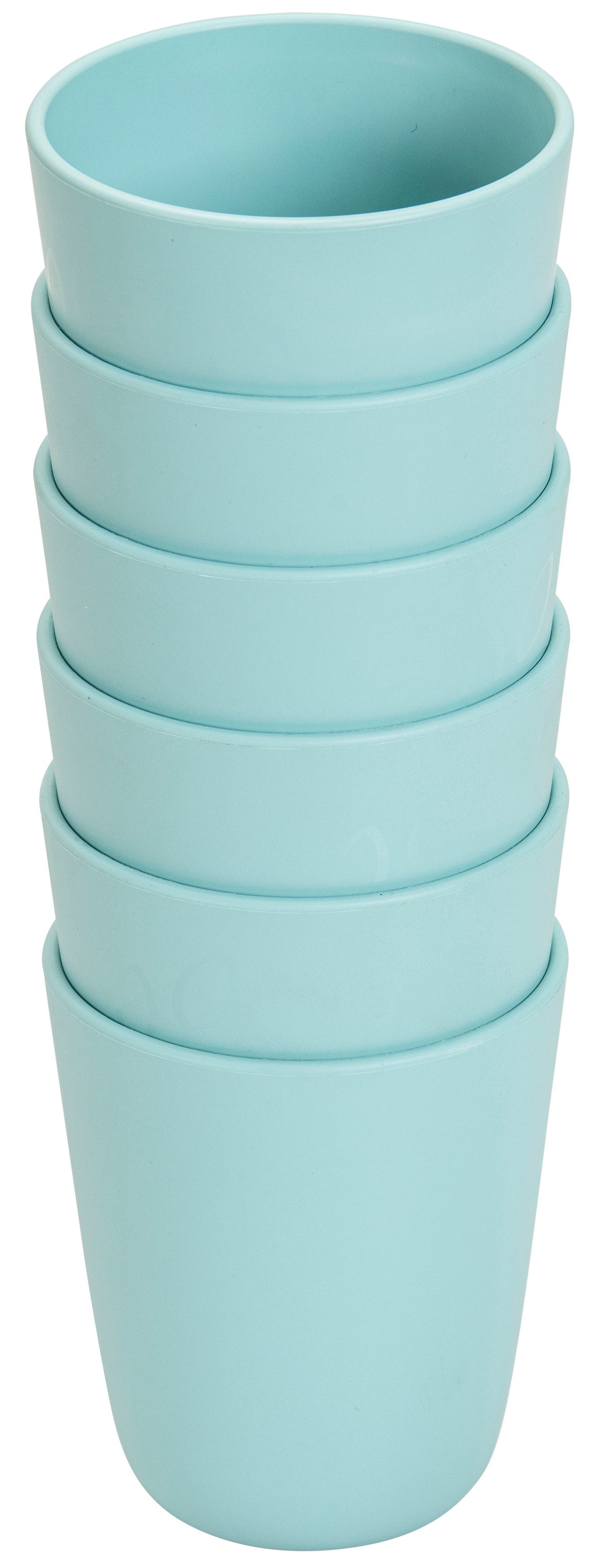 Betzold Geschirr-Set Becher-Set 6-tlg - bruchsicher & spülmaschinenfest, Biokunststoff