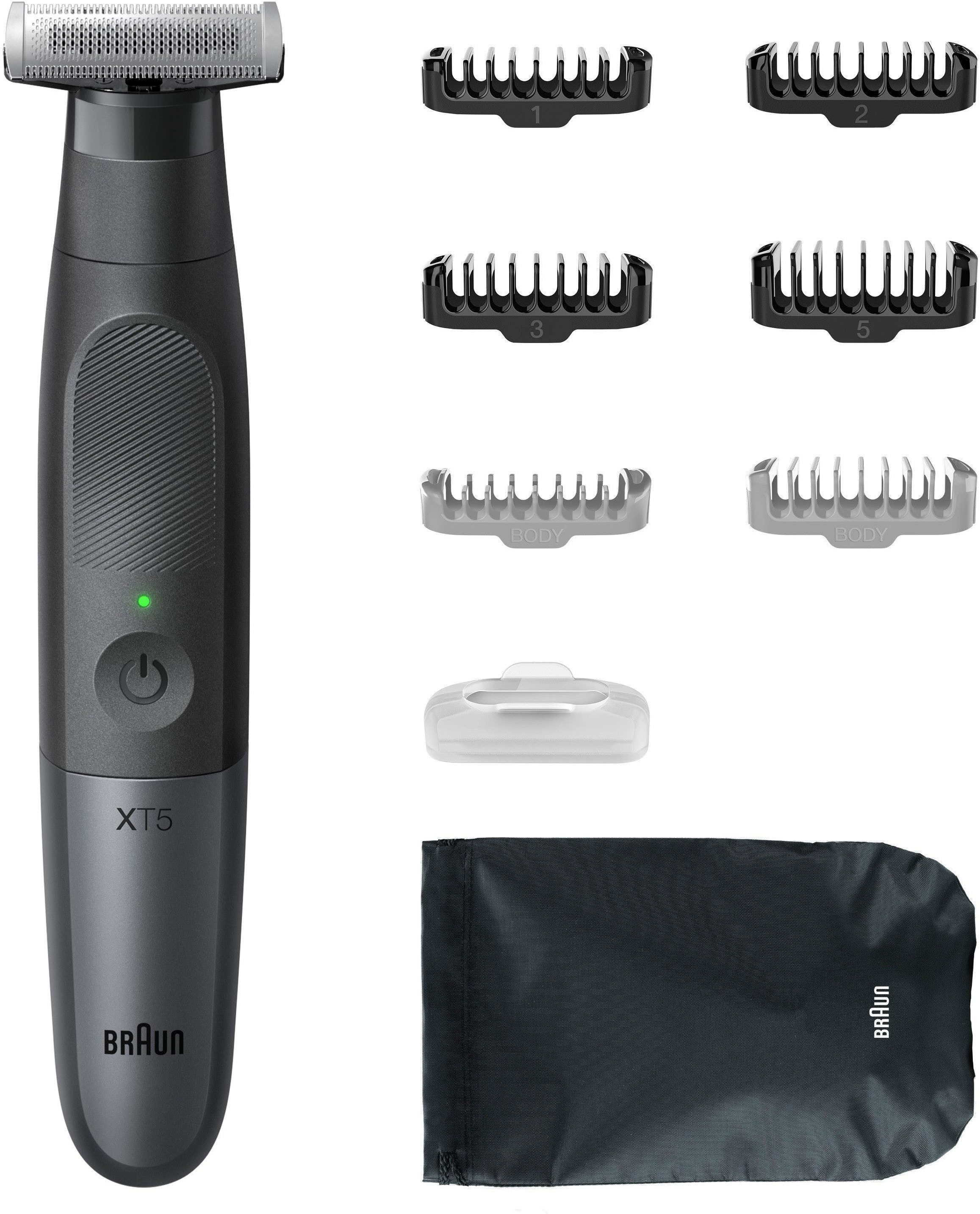 Braun Haarschneider Series X XT5200, wasserdicht, 4D-Flex-Klinge grau|schwarz