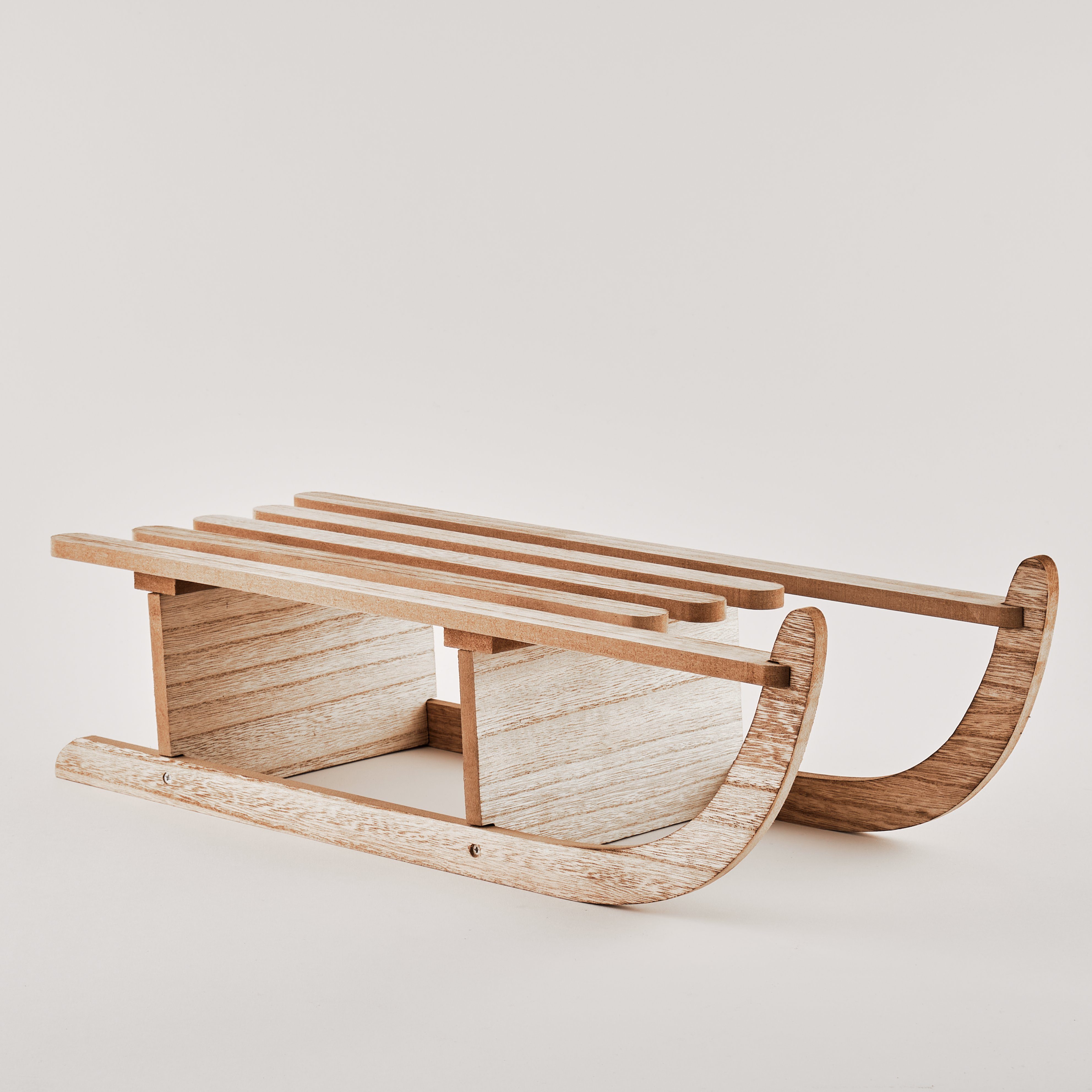 TOPCENT Weihnachtsfigur Deko-Holzschlitten (1-teilig), 50 x 20 x 12 cm, aus Holz