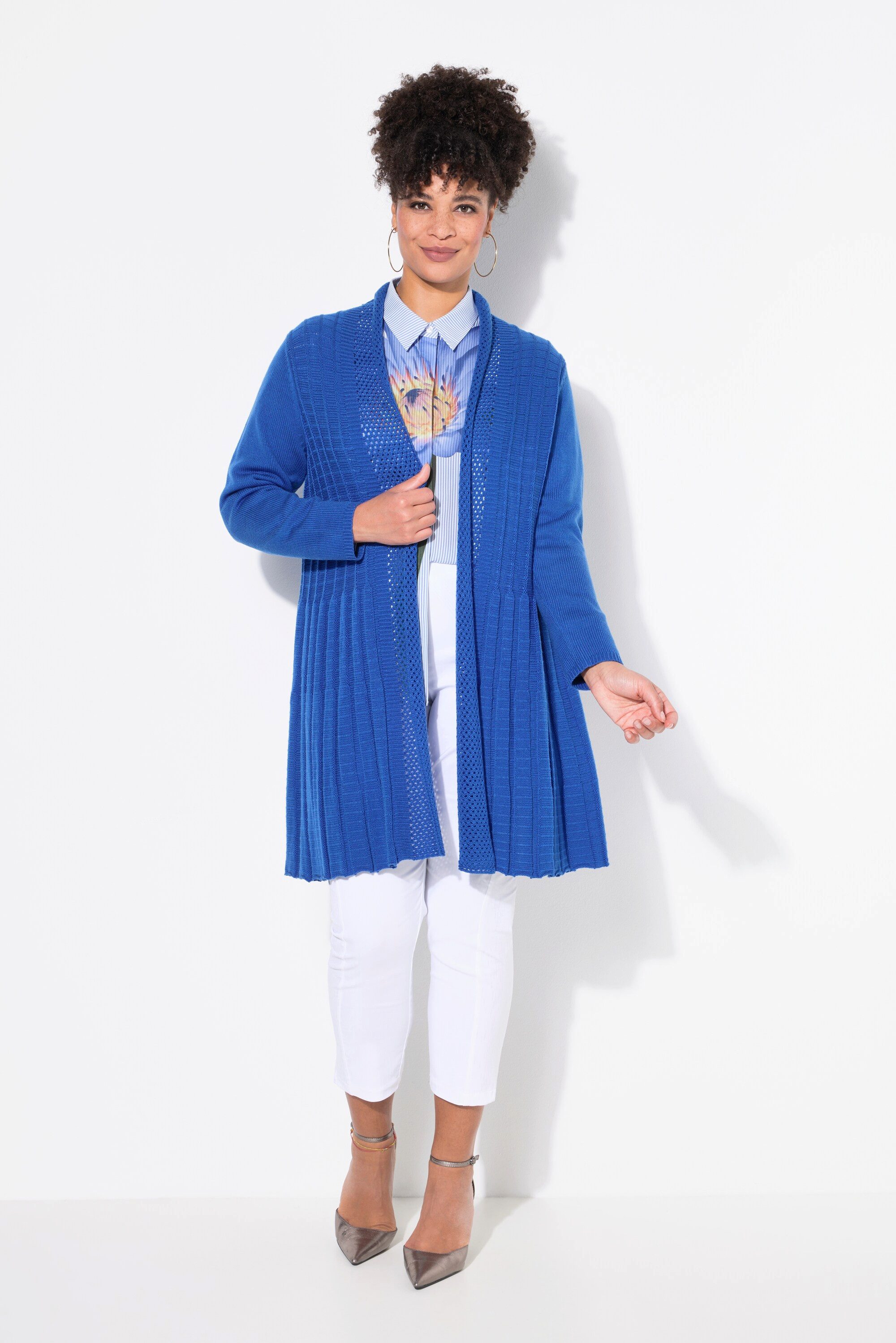 MIAMODA Strickjacke Strickjacke A-Linie Strukturmix günstig online kaufen