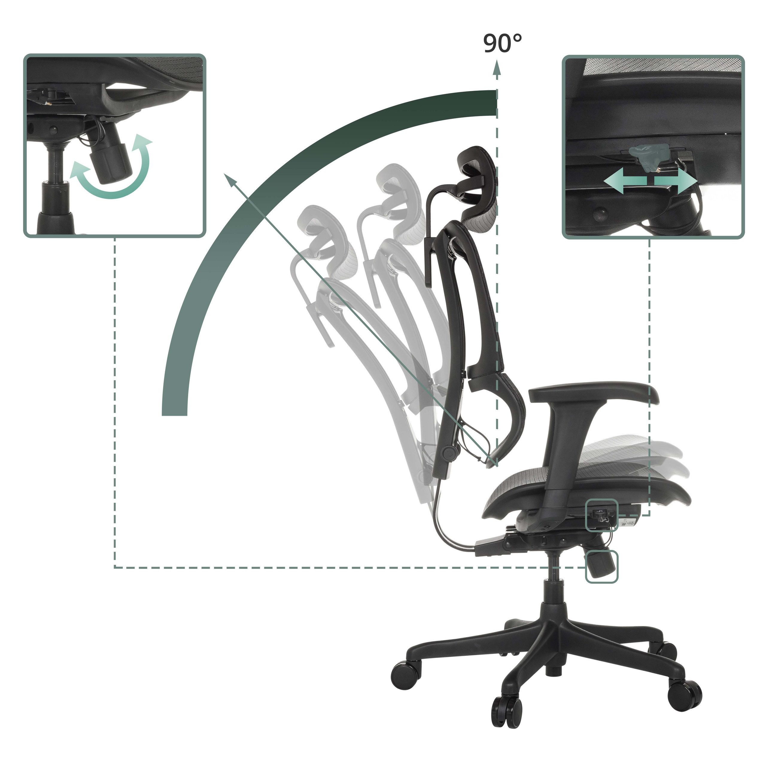 hjh OFFICE Drehstuhl Luxus Chefsessel Ergohuman Slim Eco M Gen2 (1 St), Profi Bürostuhl Schreibtischstuhl ergonomisch