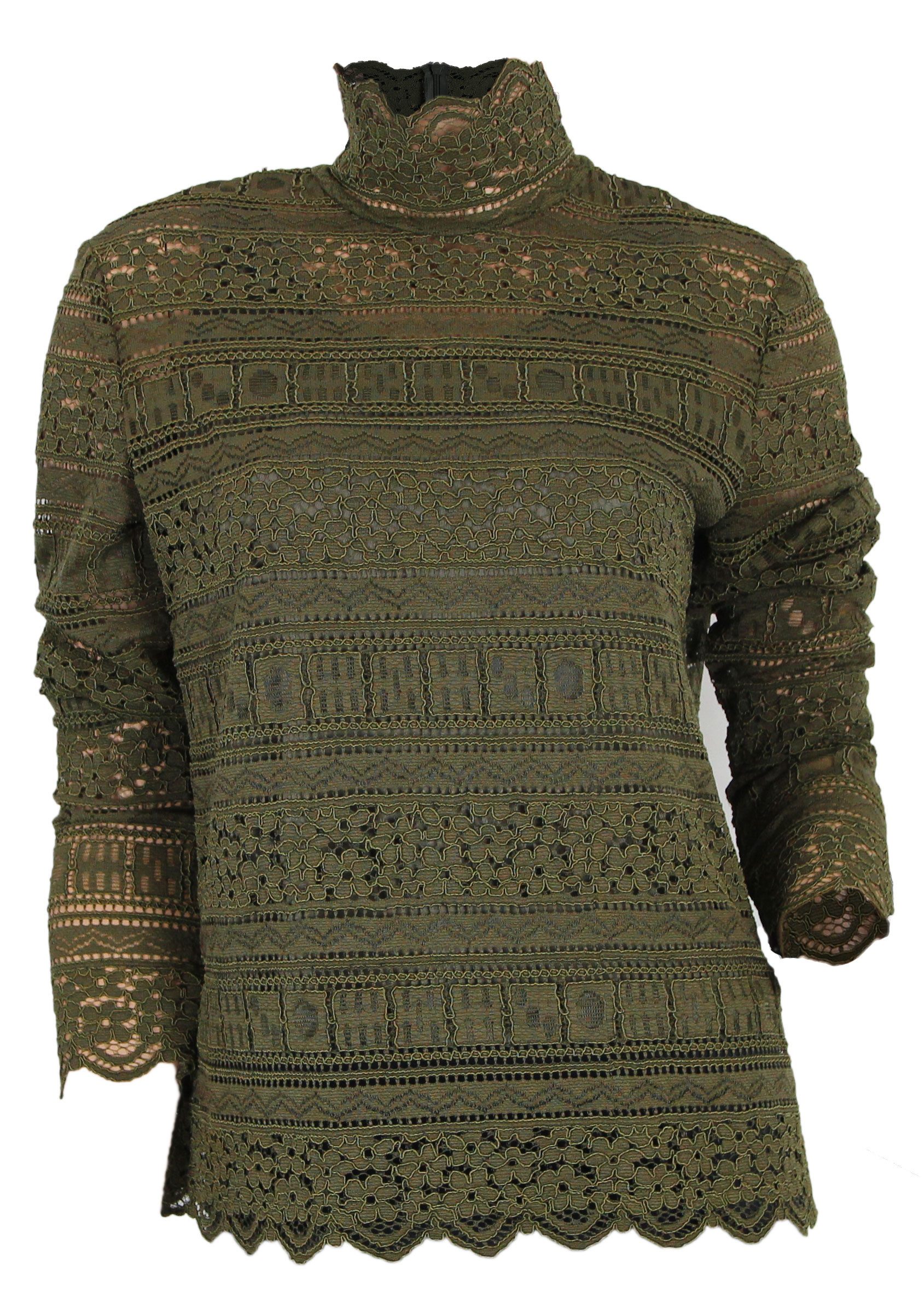 portray berlin Spitzenbluse Stehkragen,Spitze,2-teilig,Gr.38