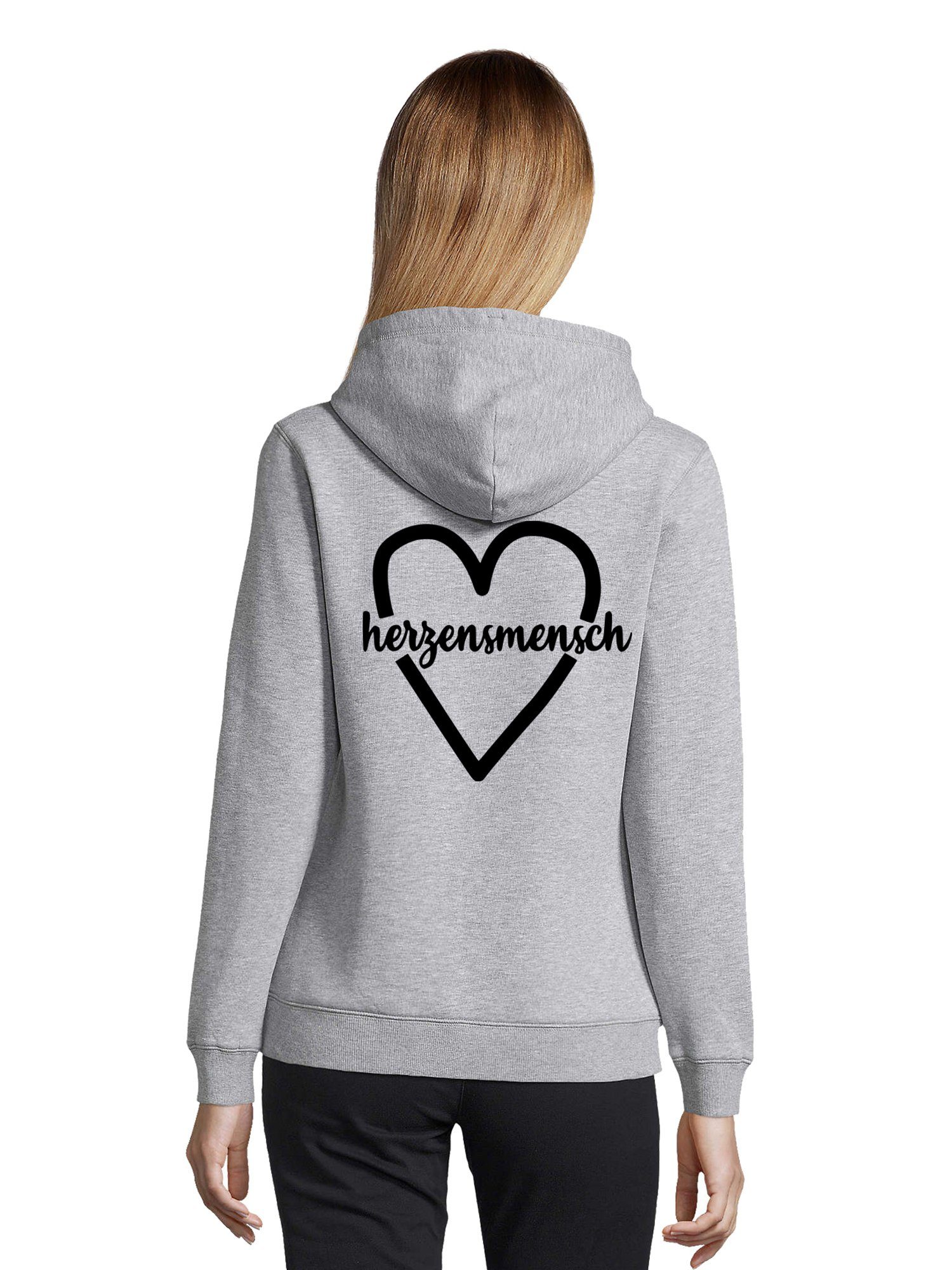 Blondie & Brownie Hoodie Damen Unisex Herzensmensch Lieblingsmensch Bff Friends Pullover mit Kapuze, Kängurutasche