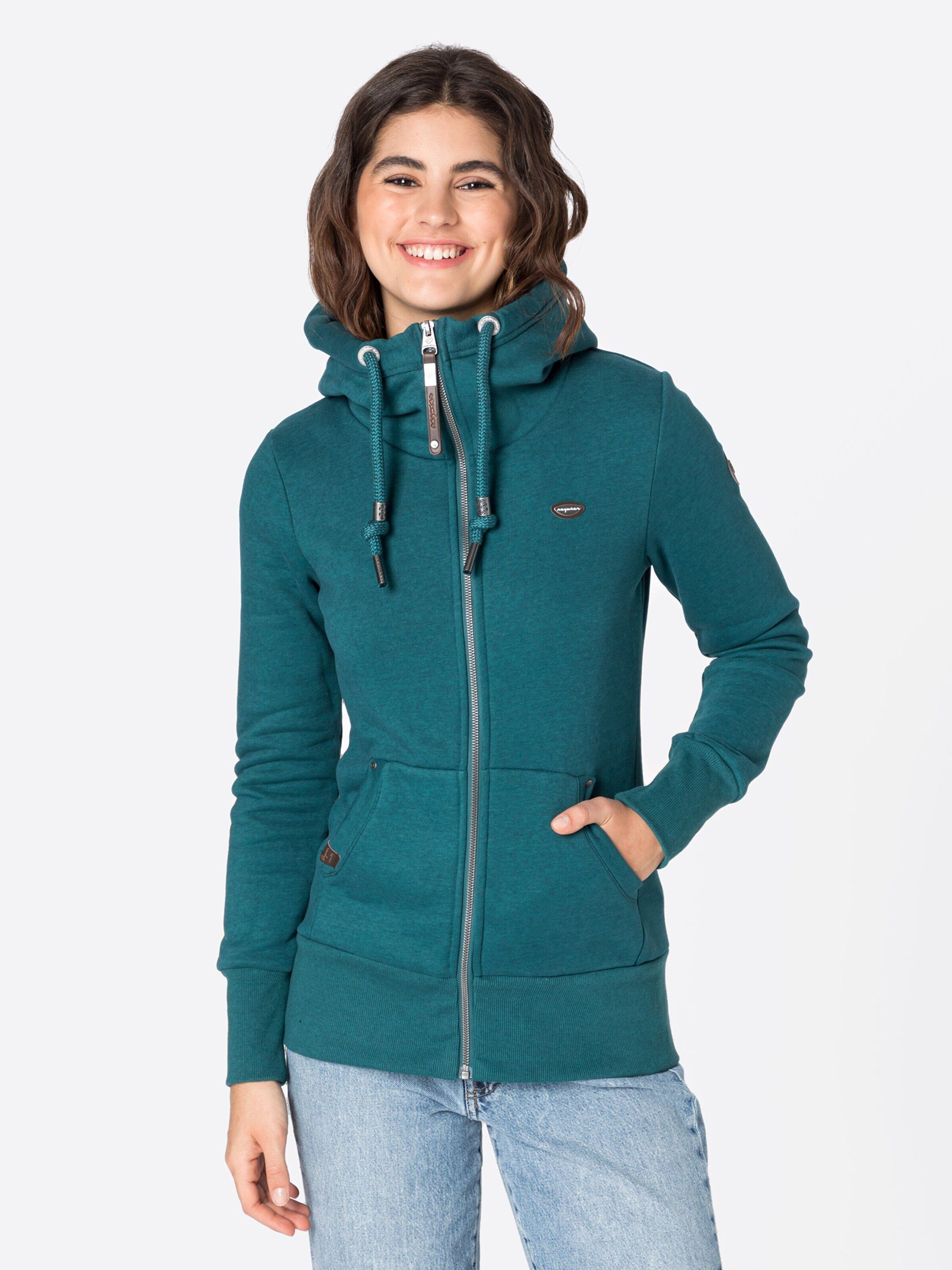 Neska (1-tlg) DARK GREEN Patches Ragwear Sweatjacke