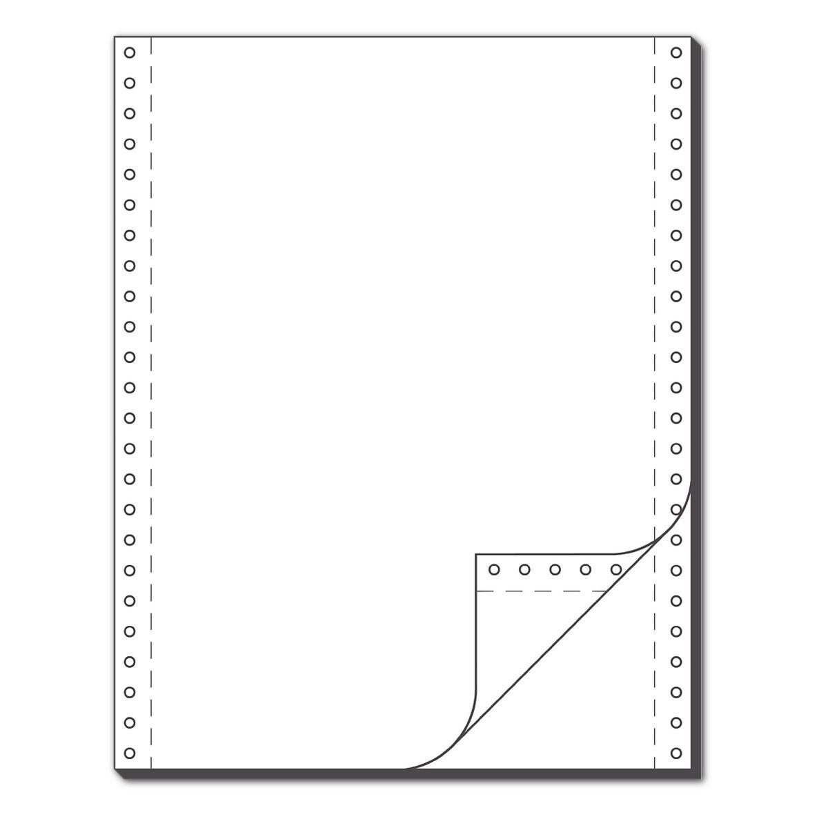 Sigel Endlospapier DIN 32242, 60/57 A4 g/m², Zick-Zack-Faltung 2-fach, hoch, blanko