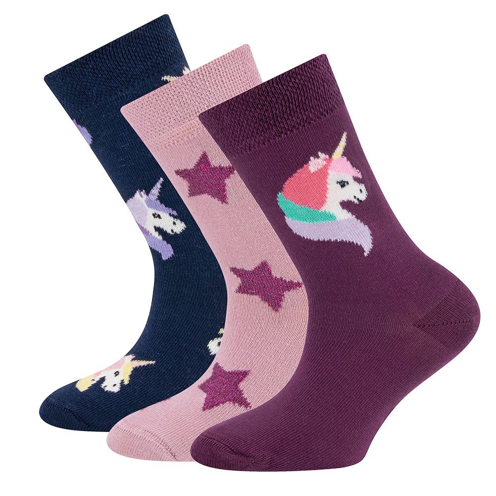 Socken Socken 3er Pack Einhörner/Sterne