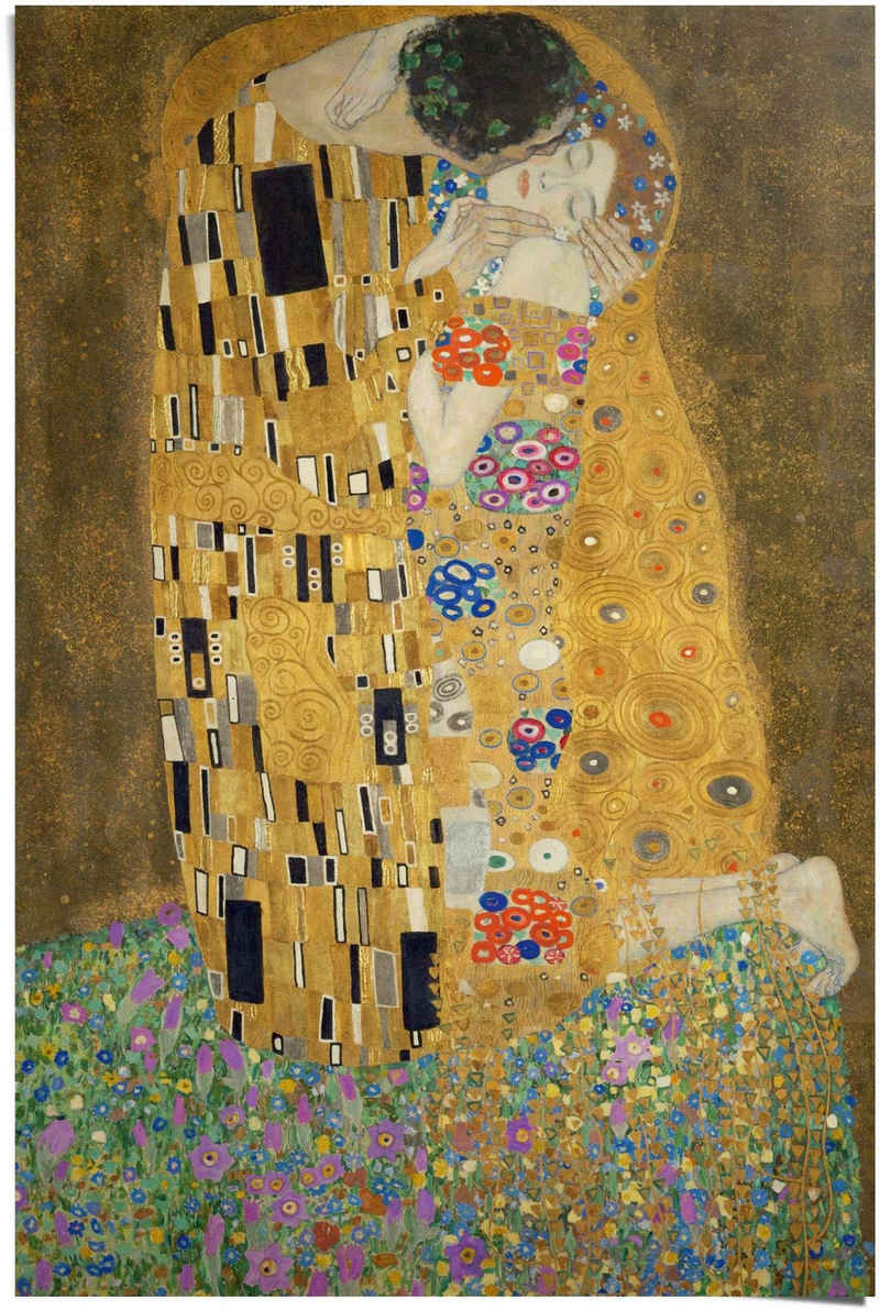 Reinders! Poster »Poster Der Kuss Gustav Klimt«, Kunst (1 St)