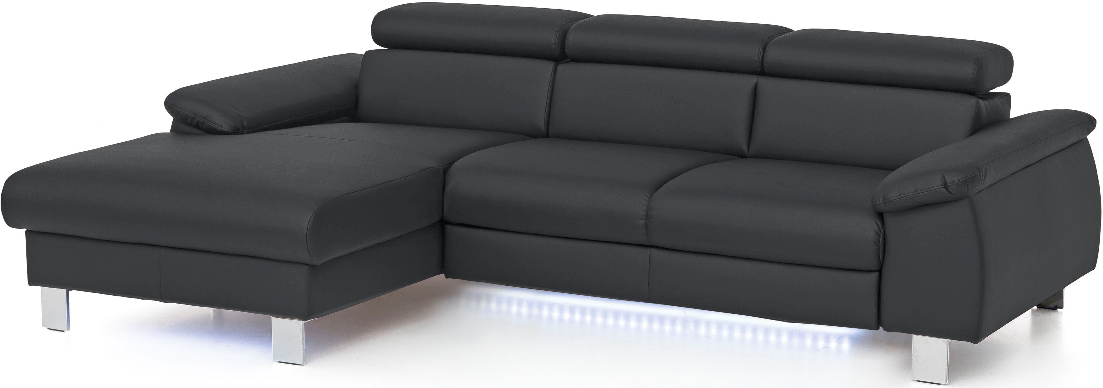 COTTA Ecksofa "Komaris L-Form, B: 244 cm" mit Kopfteilverstellung, optional günstig online kaufen