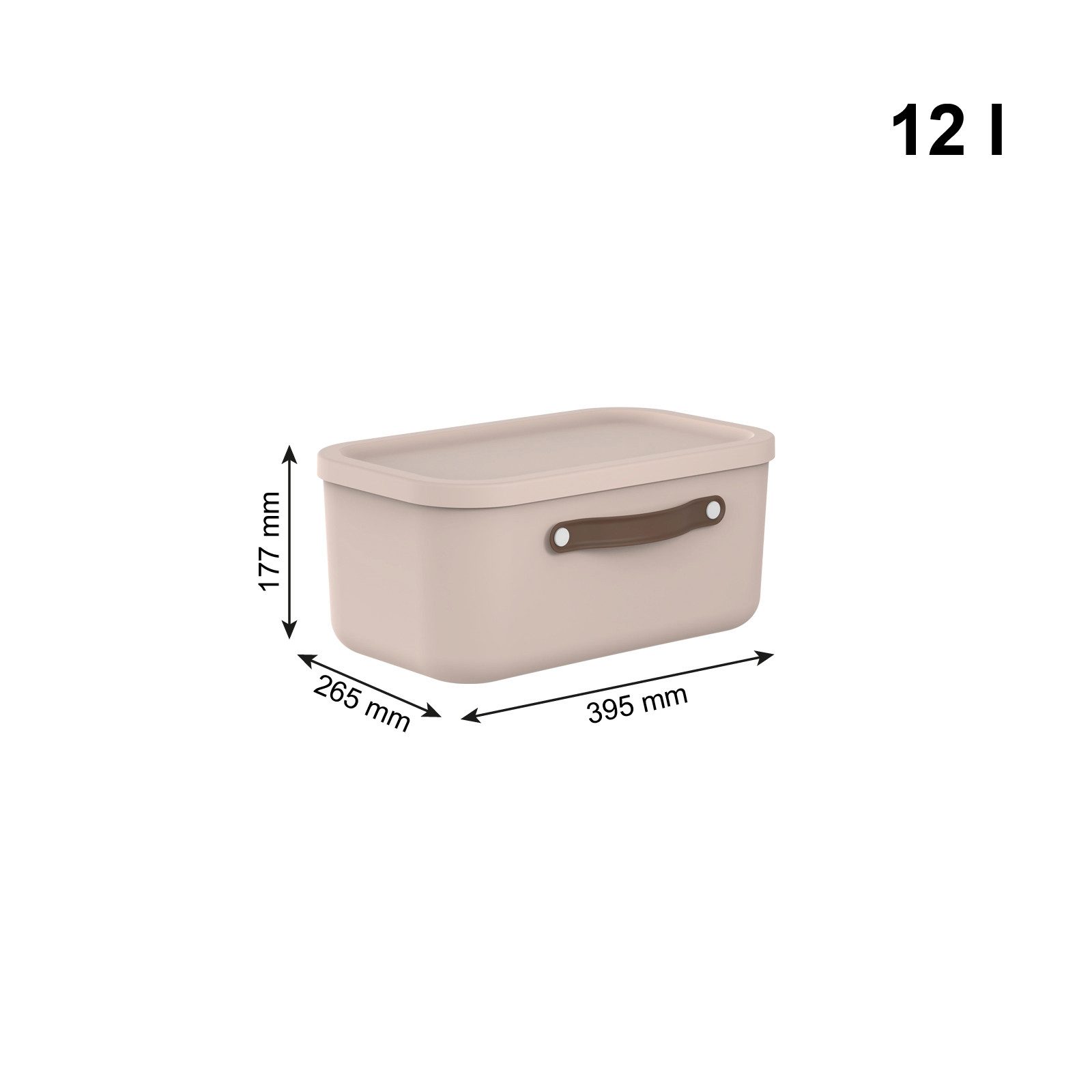 ROTHO Stapelbox 2er-Set Kiste mit Deckel Maloja 12l (Aufbewahrungsset, 2er-Set) – Bild 3 von 5