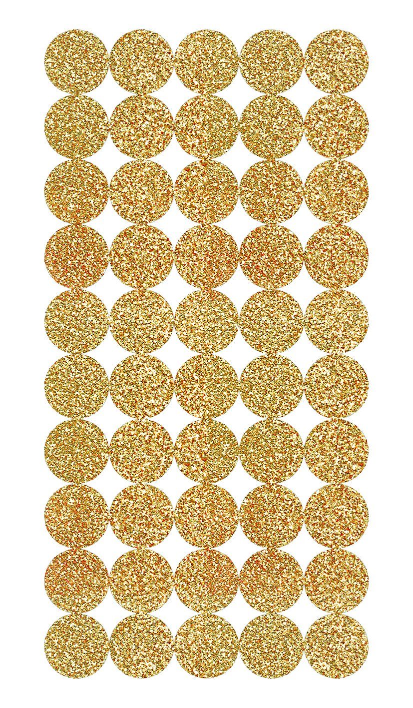 Rico Design Наклейки Kreise, gold, 200 Stück