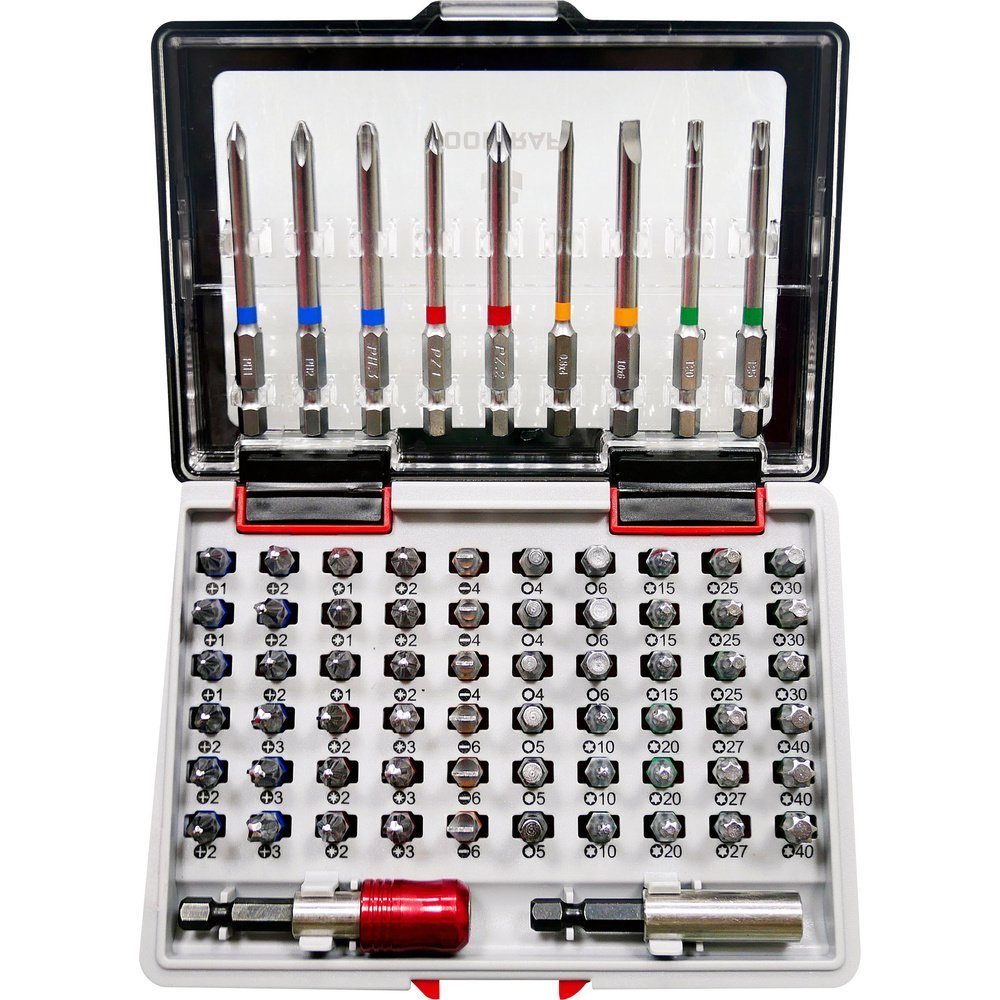 Bit-Set TOOLCRAFT 1613609 Bit-Set 71teilig Schlitz, Kreuzschlitz Phillips, Kr