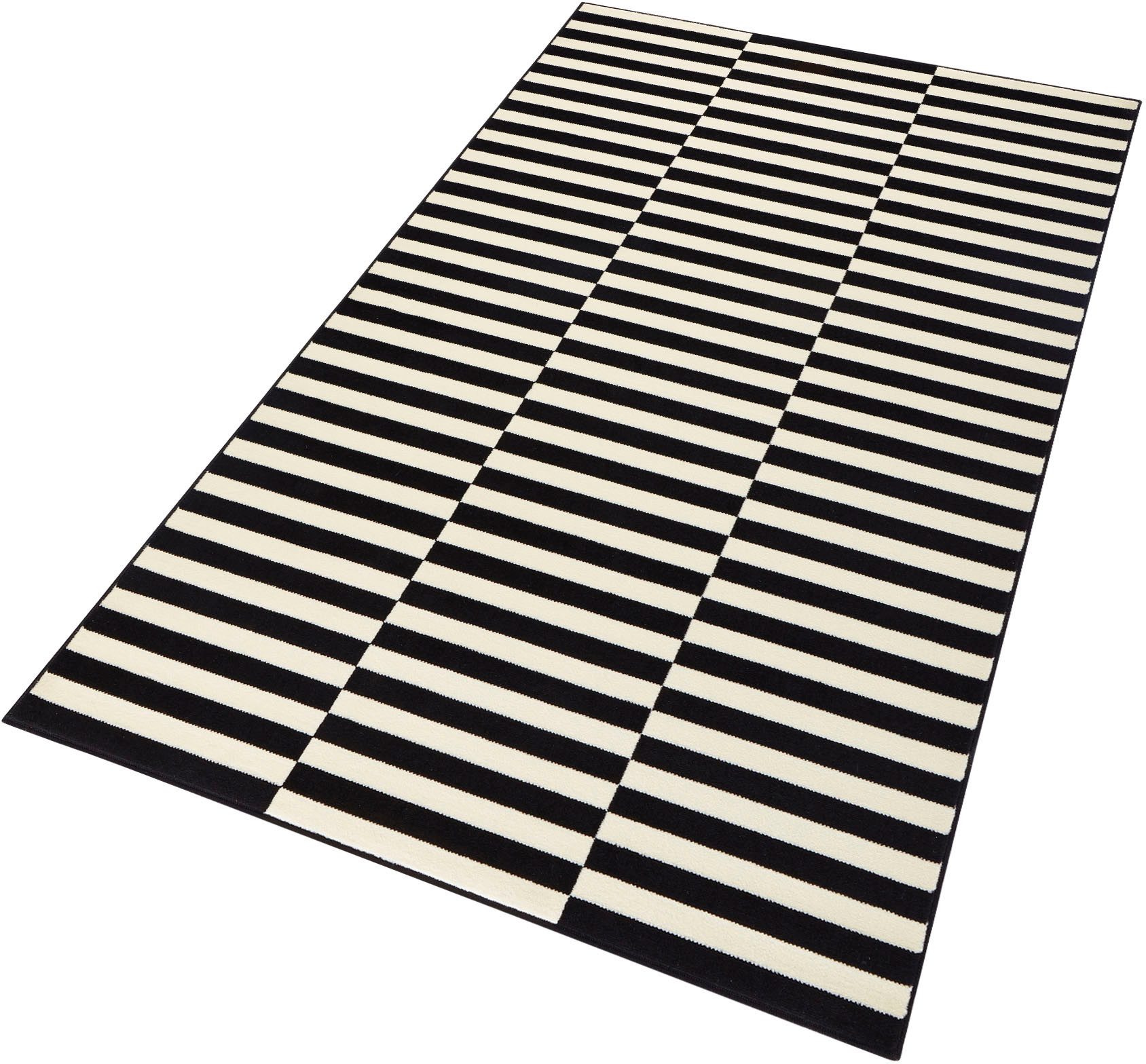 HANSE Home Teppich Panel, rechteckig, Höhe: 9 mm, Kurzflor, Läufer, Streifen, Linien, ringsum gekettelt, robust