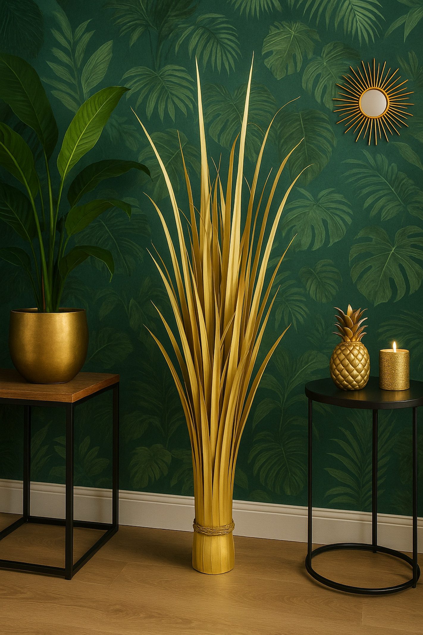 Kunstpflanze Grasbündel, I.GE.A., Höhe 120 cm, Grasarrangement Künstlich Gras Busch Dekogras Kunstgras Dekopflanze