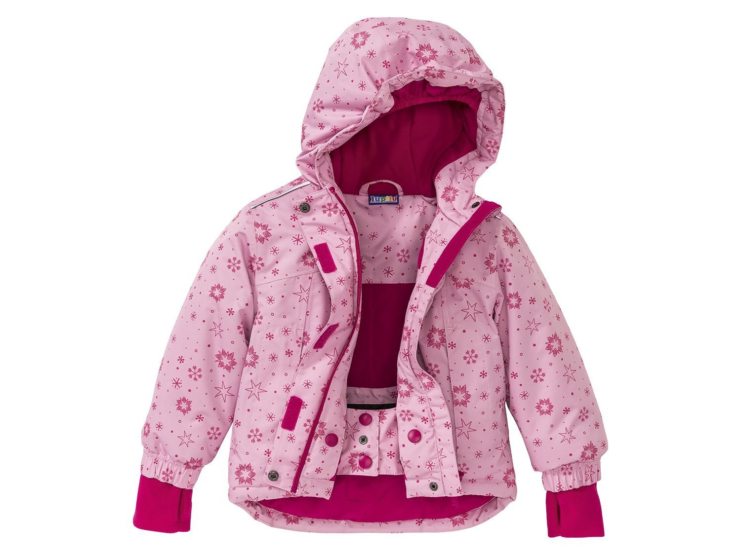crivit Schneejacke Mädchen Skijacke Schneejacke mit Kapuze Rosa 98/104