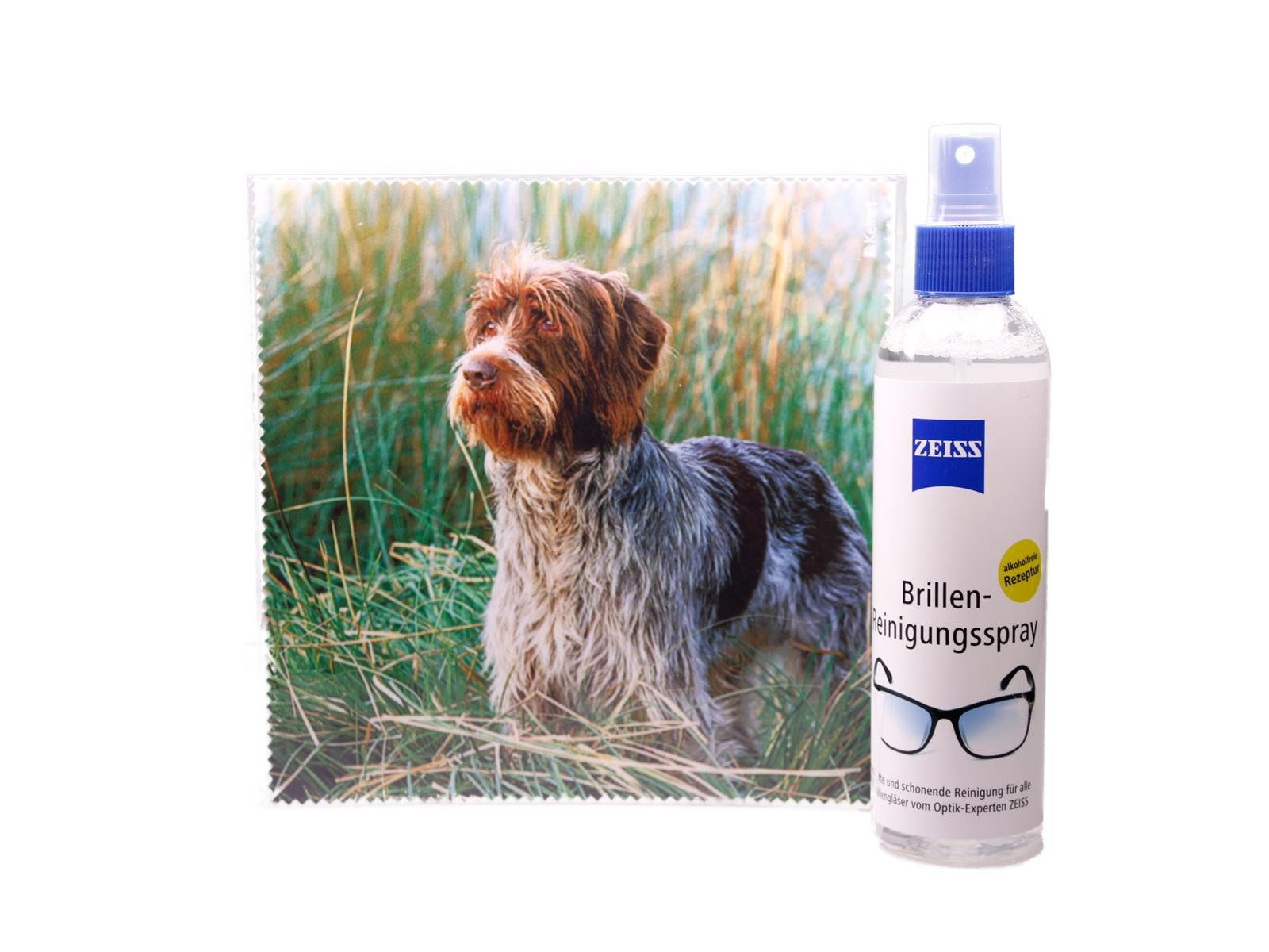 Brillenetui Mikrofasertuch "Jagdhund" Größe 18,5*18,5 cm von La Kelnet